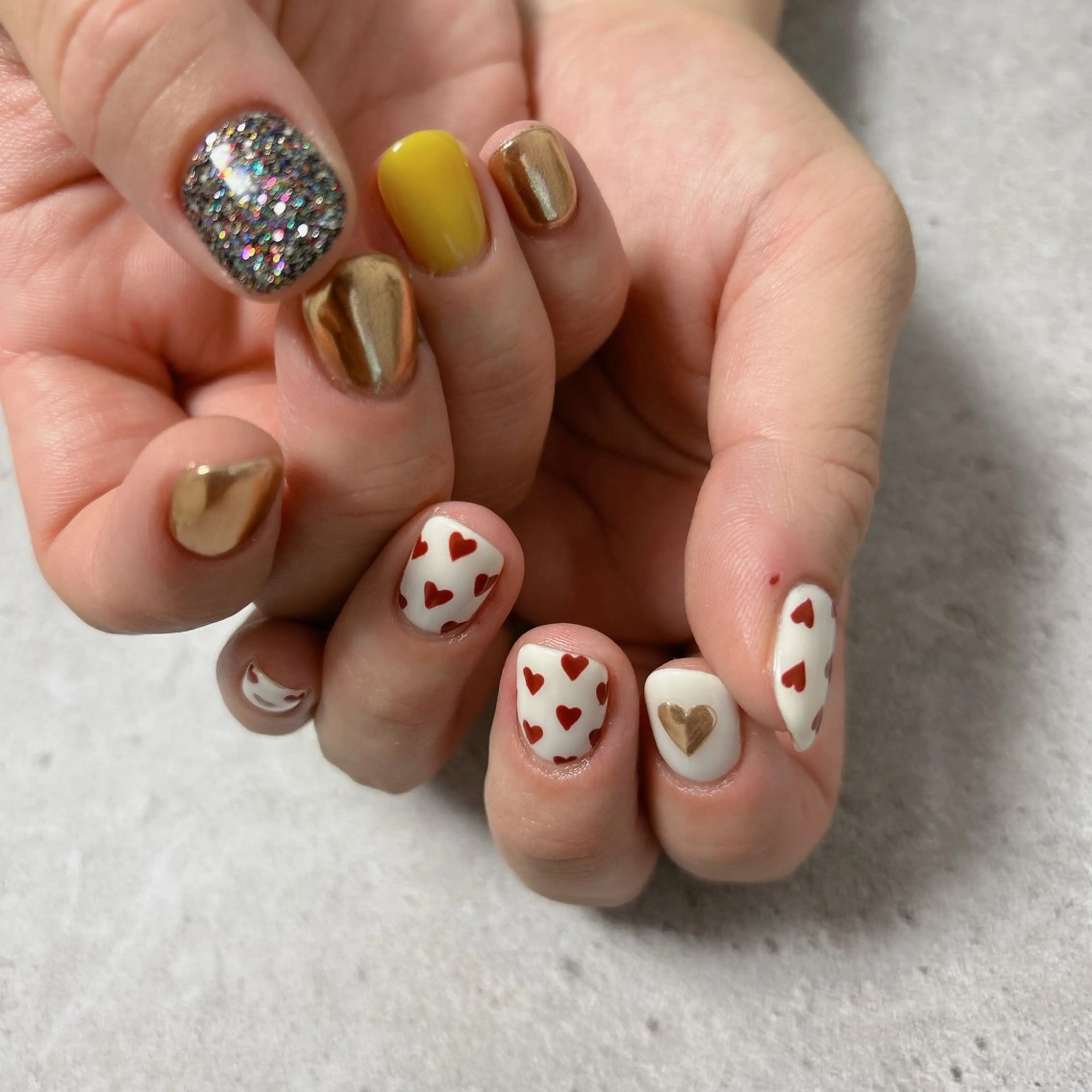 ネイル バレンタイン ハンドネイル nailsalon Asryのネイルデザイン