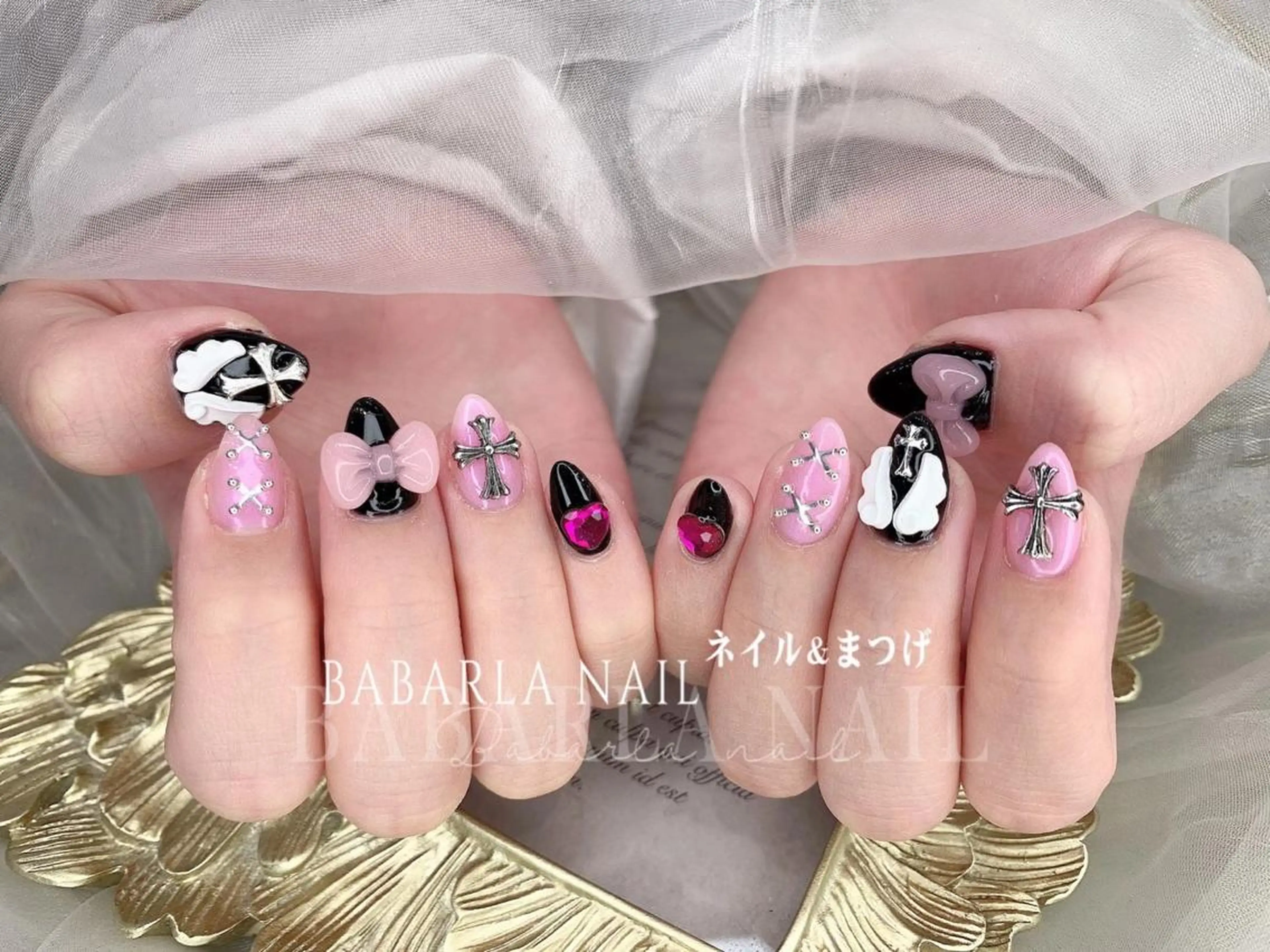 ネイル リボン Babarla nailのネイルデザイン