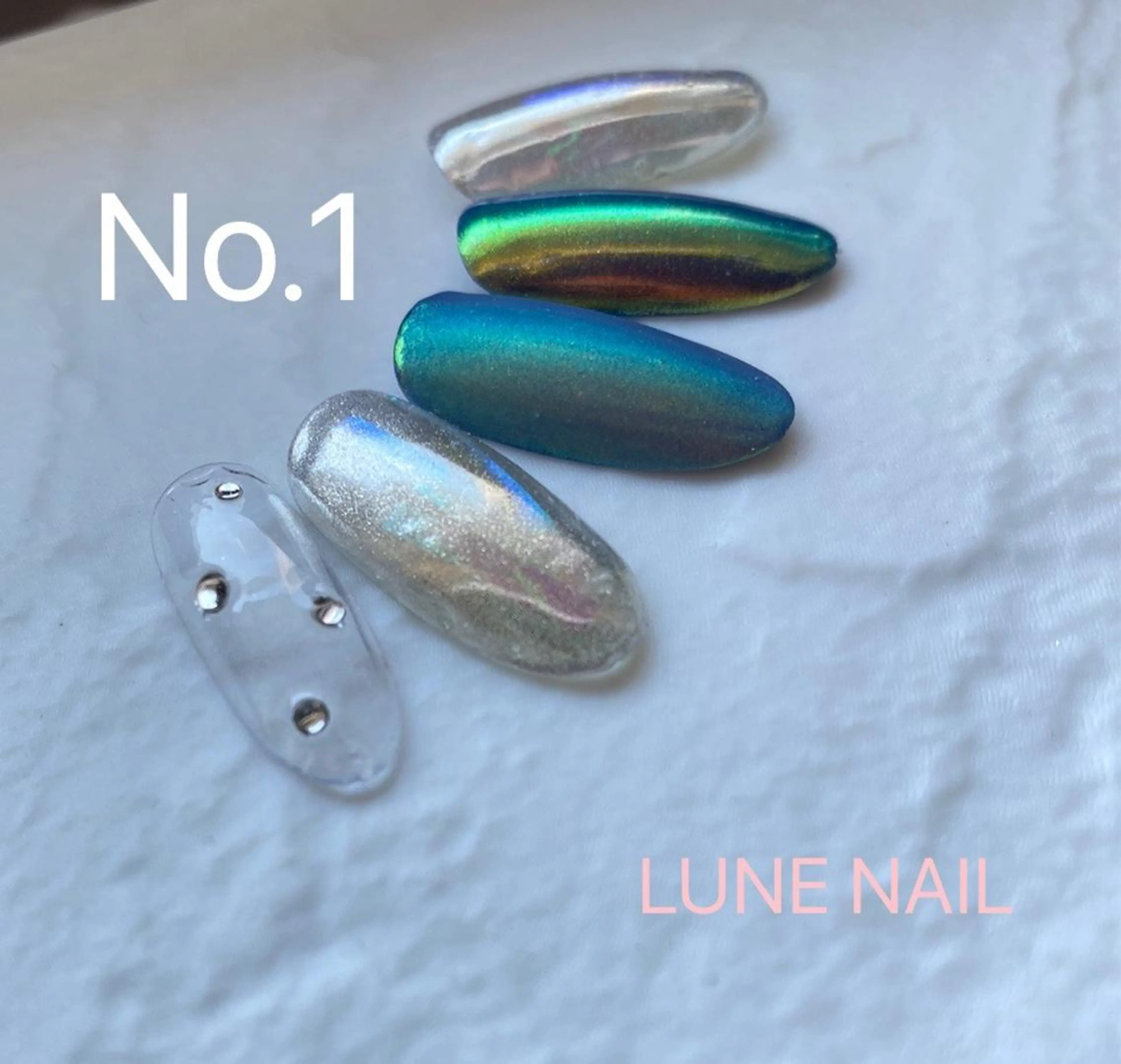 ショート ネイル オーロラネイル クリアネイル ミラーネイル シンプルネイル ハンドネイル LUNE NAILのその他イメージ