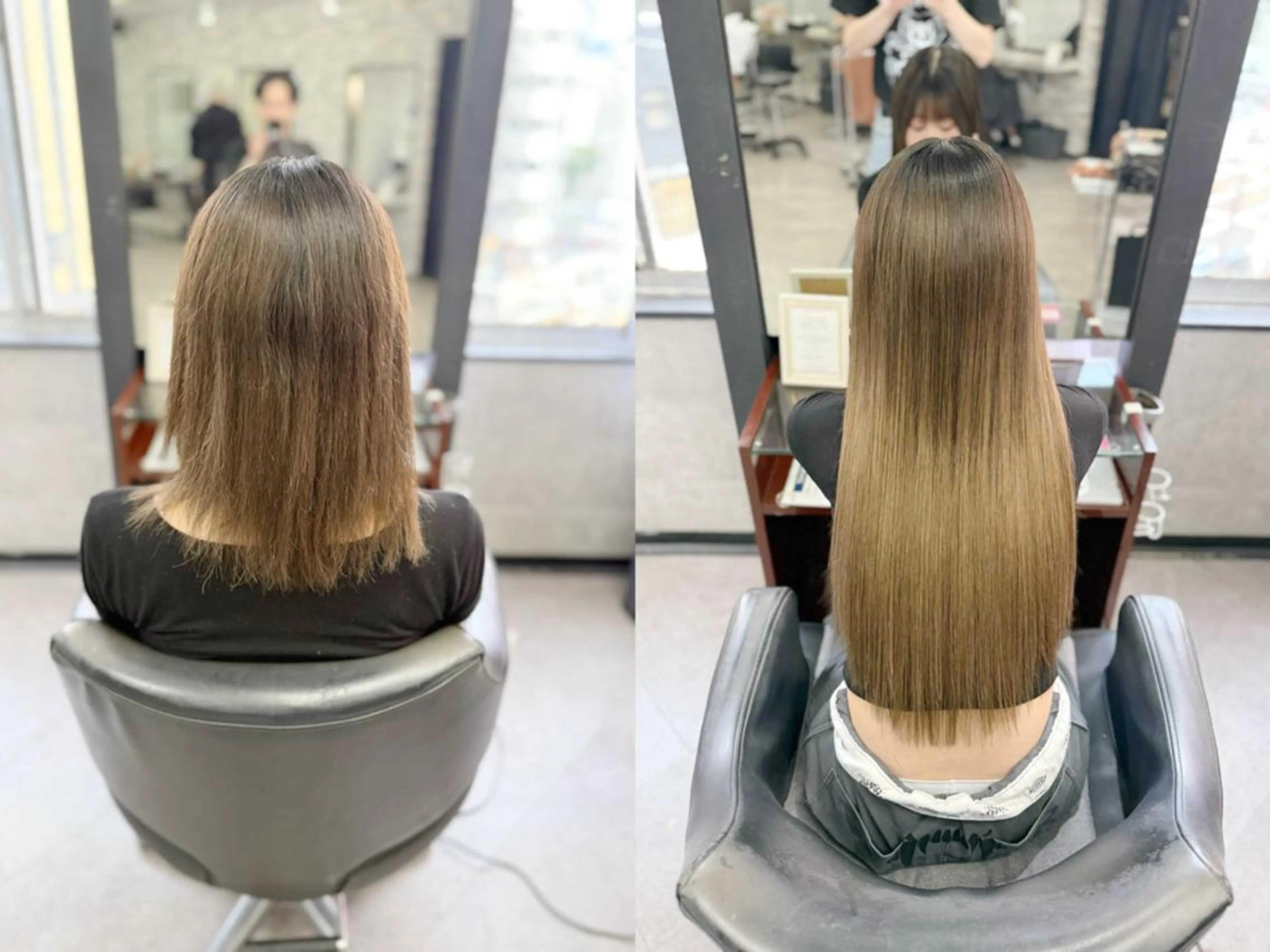 ロング カット ヘアカラー トリートメント 💎馴染むエクステ× 縮毛矯正TOMO💎のヘアスタイル