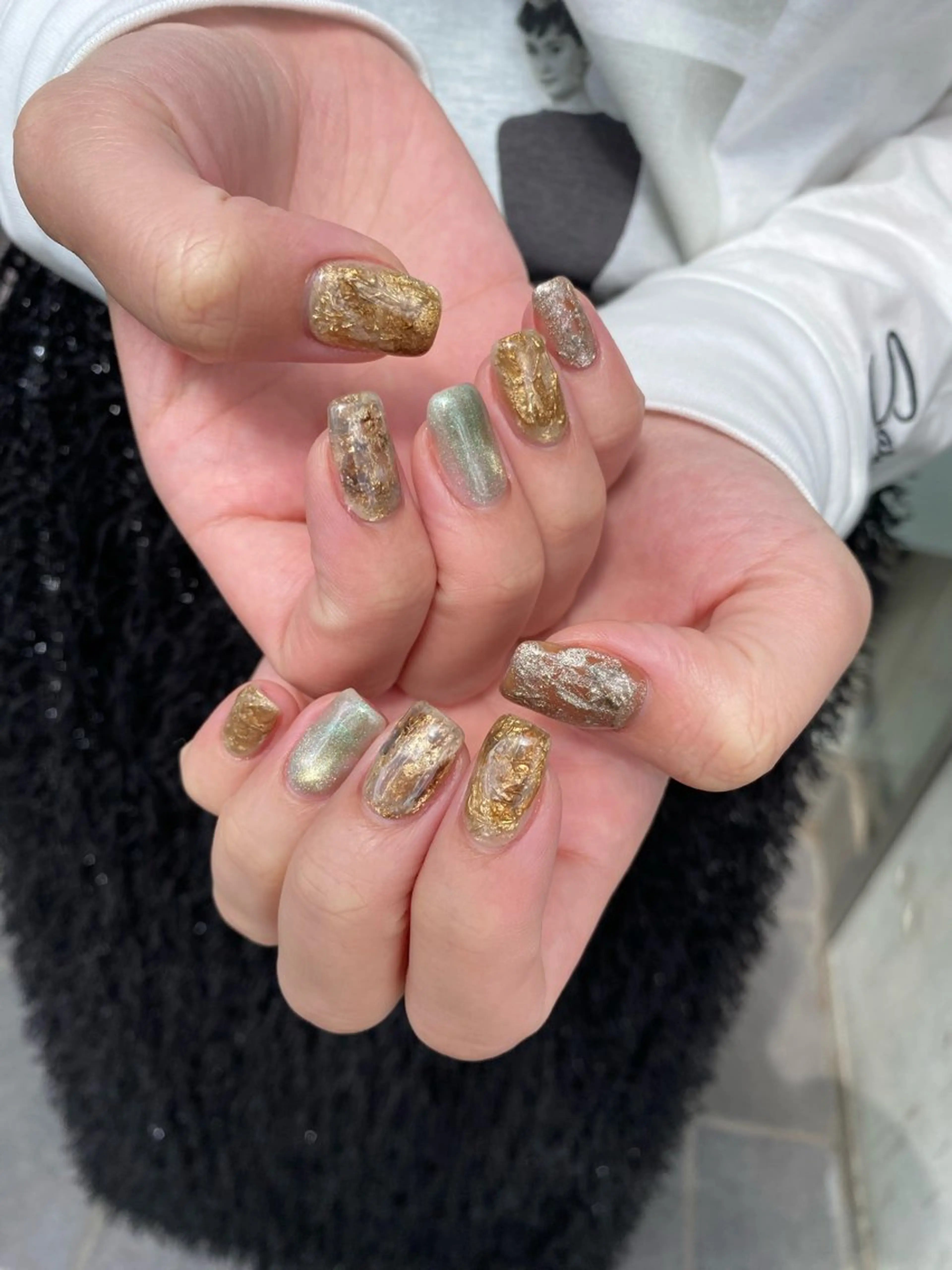 ネイル ジェルネイル マグネットネイル ニュアンスネイル ワンカラーネイル パラジェル ハンドネイル 草加ニュアンスネイル 🌚hersのネイルデザイン