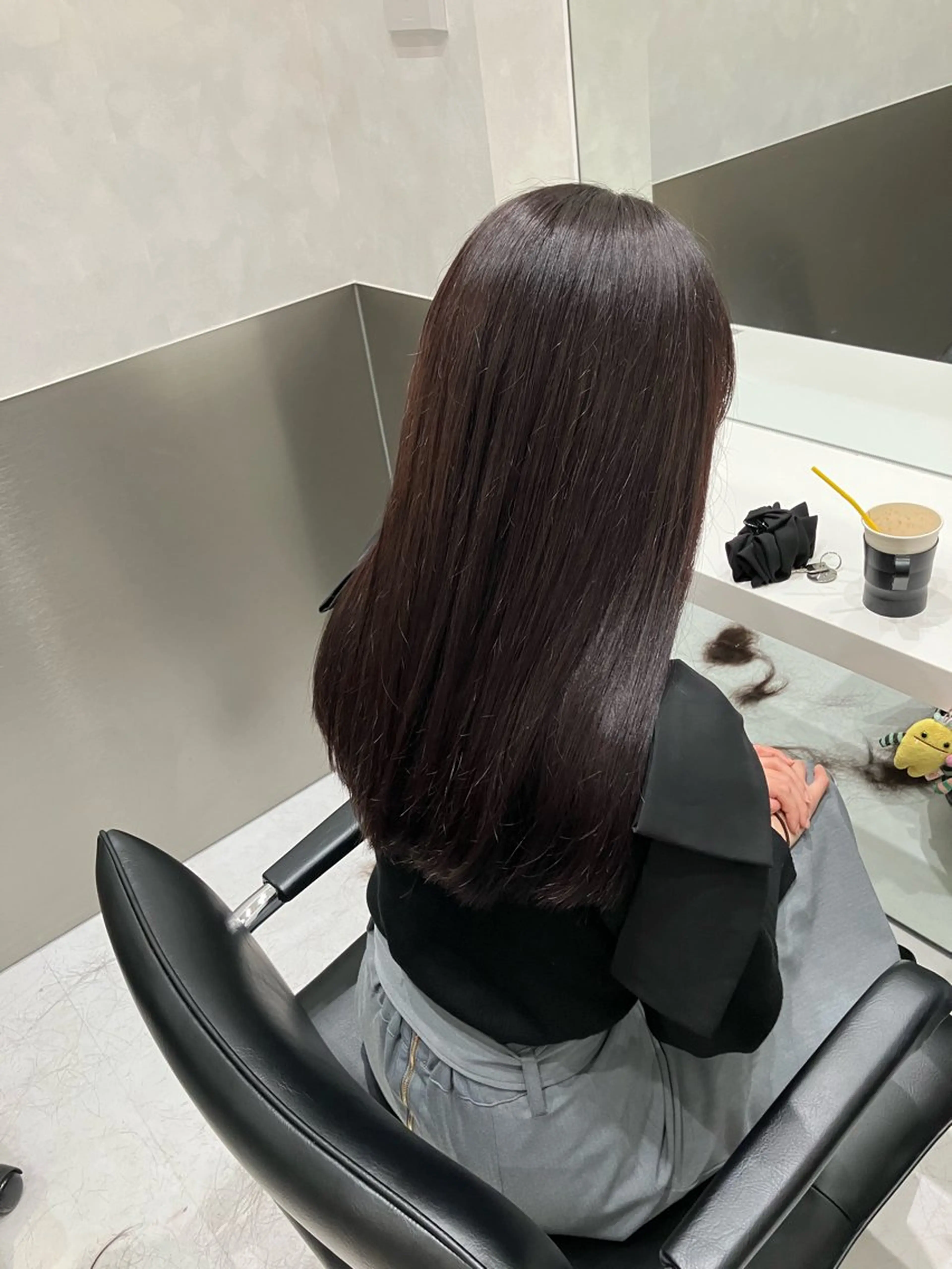 ロング カラー カット ヘアカラー トリートメント 💖ブリーチなし透明 感💖ASAHIのヘアスタイル