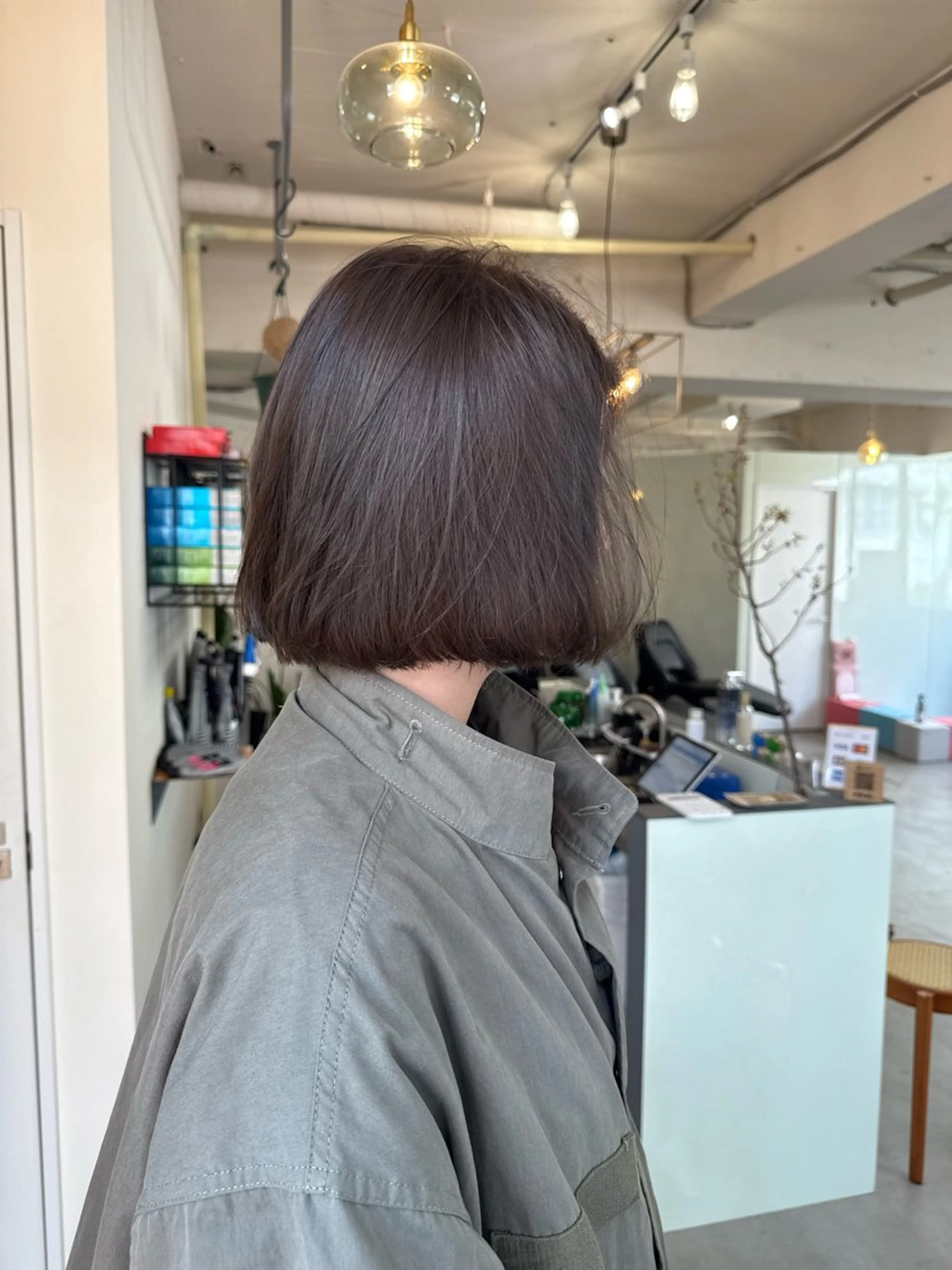 ショート カラー ブリーチ グレージュ ブリーチなしカラー カット ヘアカラー トリートメント pino代表ナガタ ユースケ/荻窪美容室のヘアスタイル