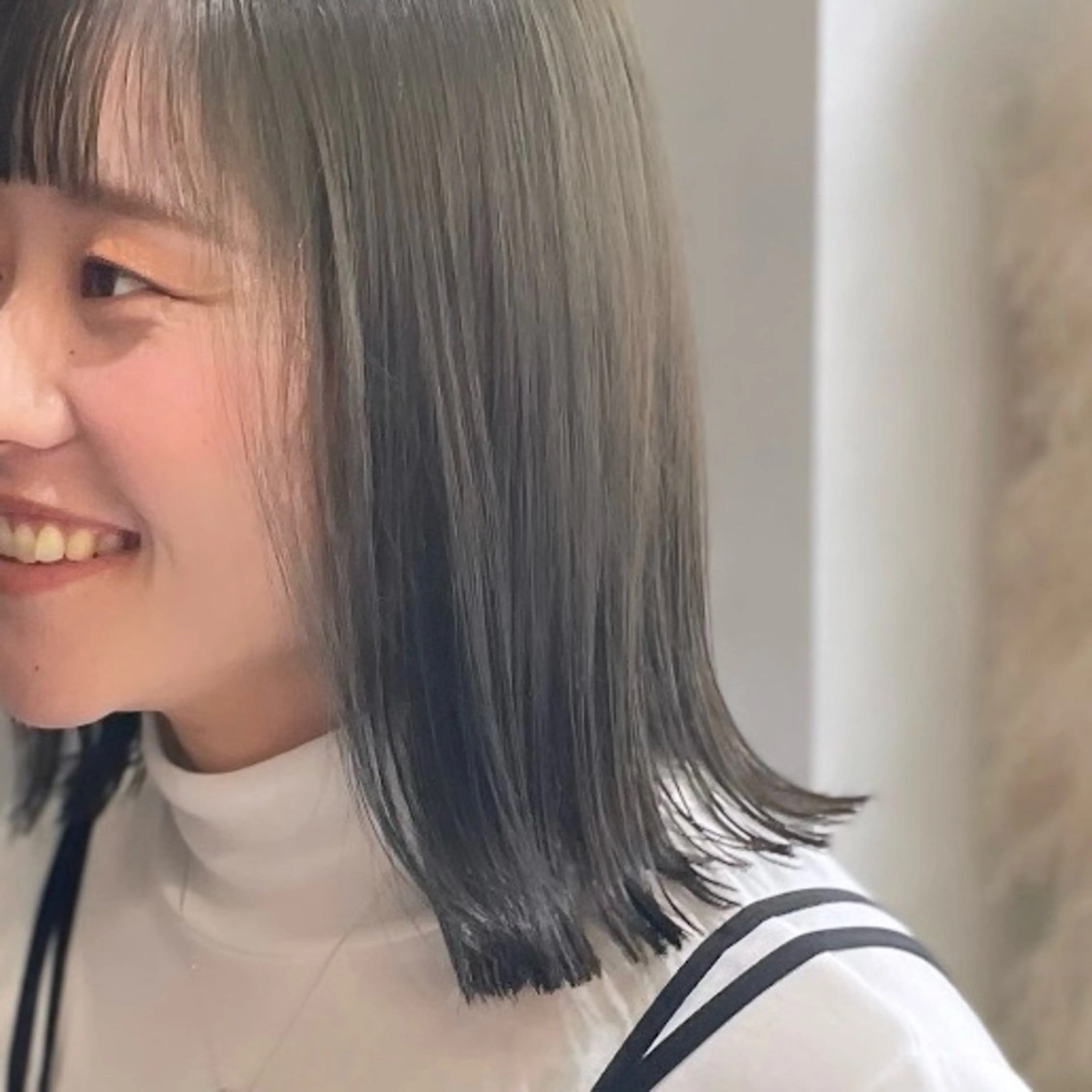 ミディアム カラー カット ヘアカラー Rui/透明感カラー 暖色/レイヤーカットのヘアスタイル