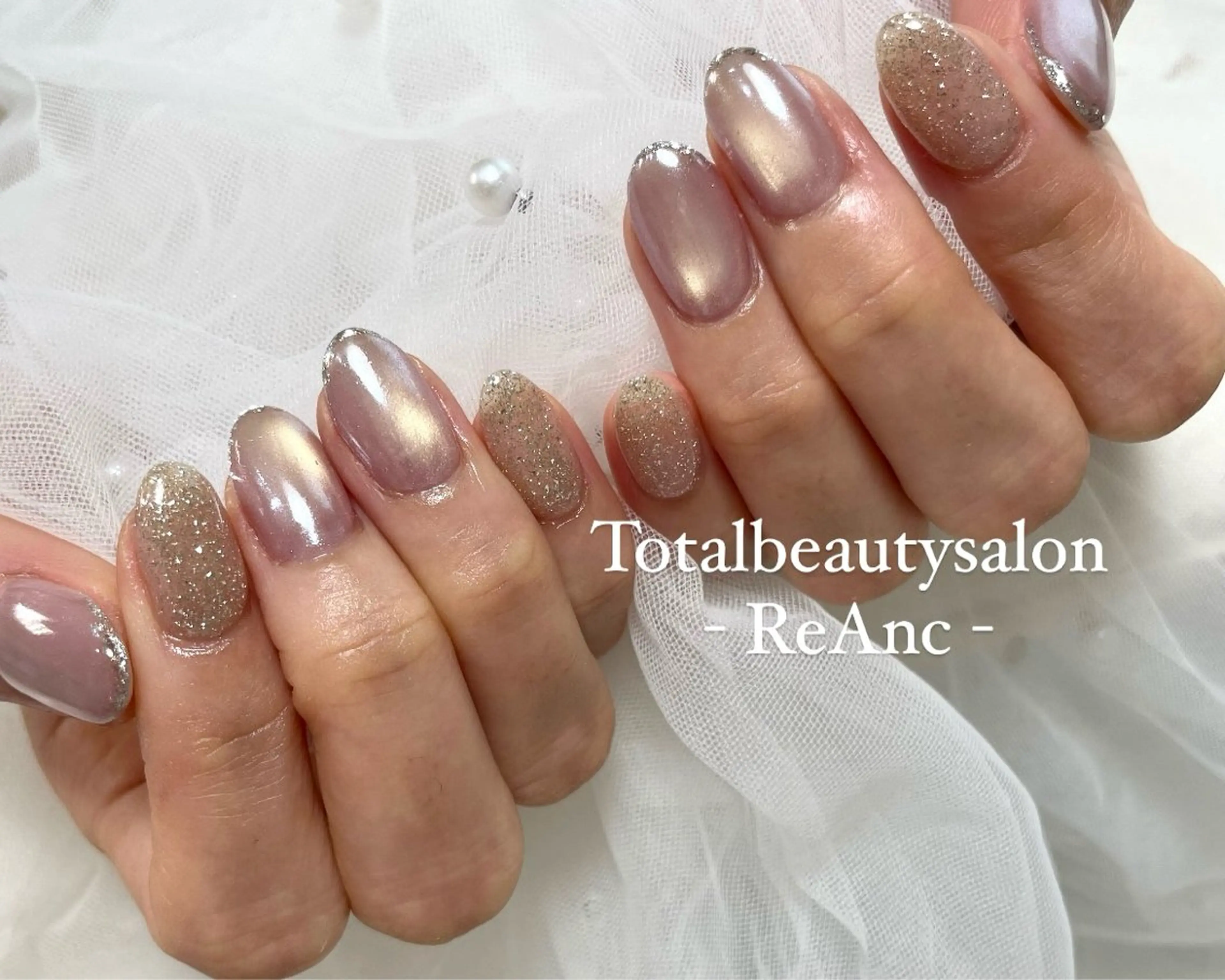 ミディアム ハンドネイル ReAnc レアンシのネイルデザイン