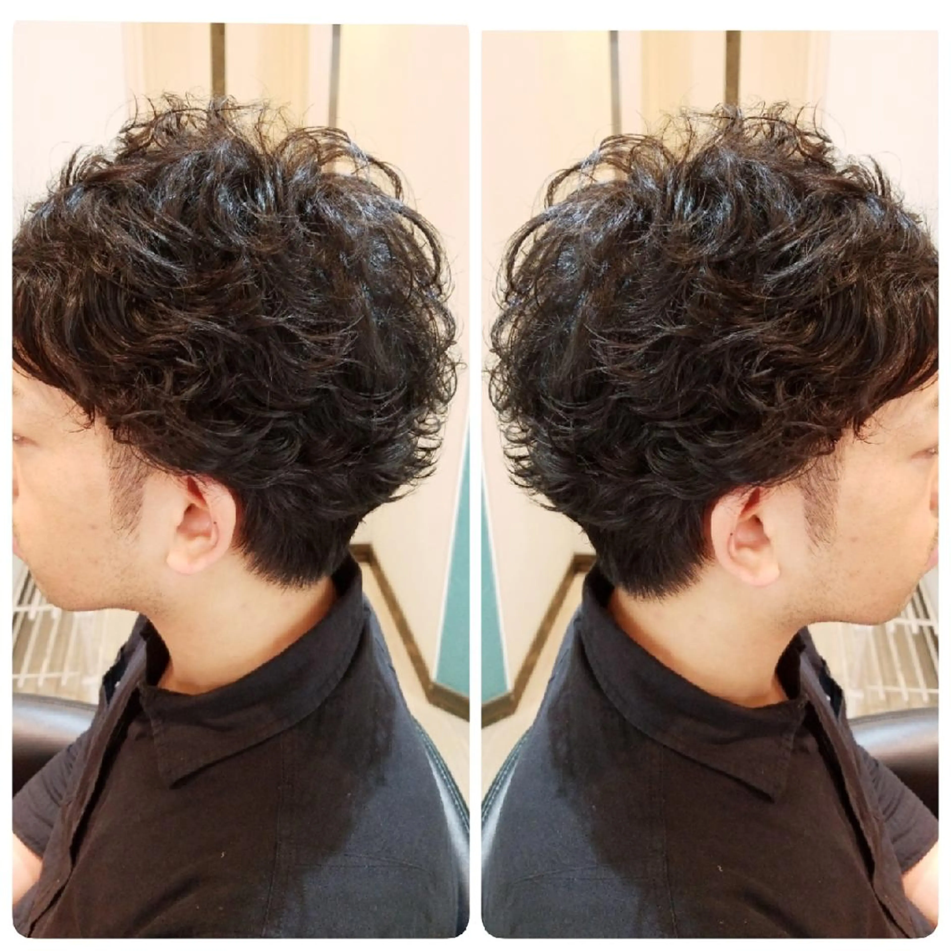 メンズ カット パーマ トリートメント すずき えりのヘアスタイル
