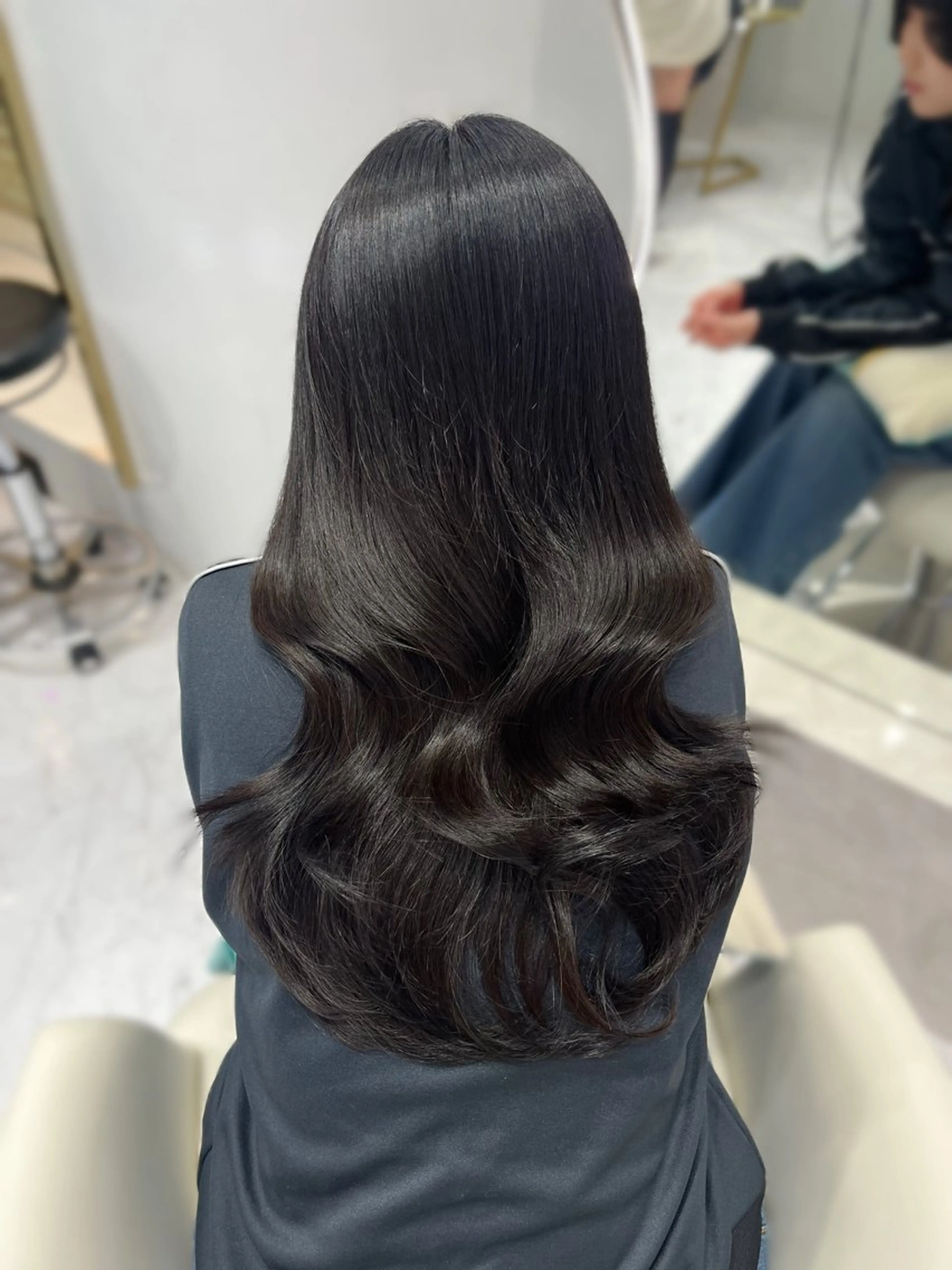 ロング カラー カット ヘアカラー トリートメント 名駅/大人韓国ヘア 艶カラー/Rihoのヘアスタイル