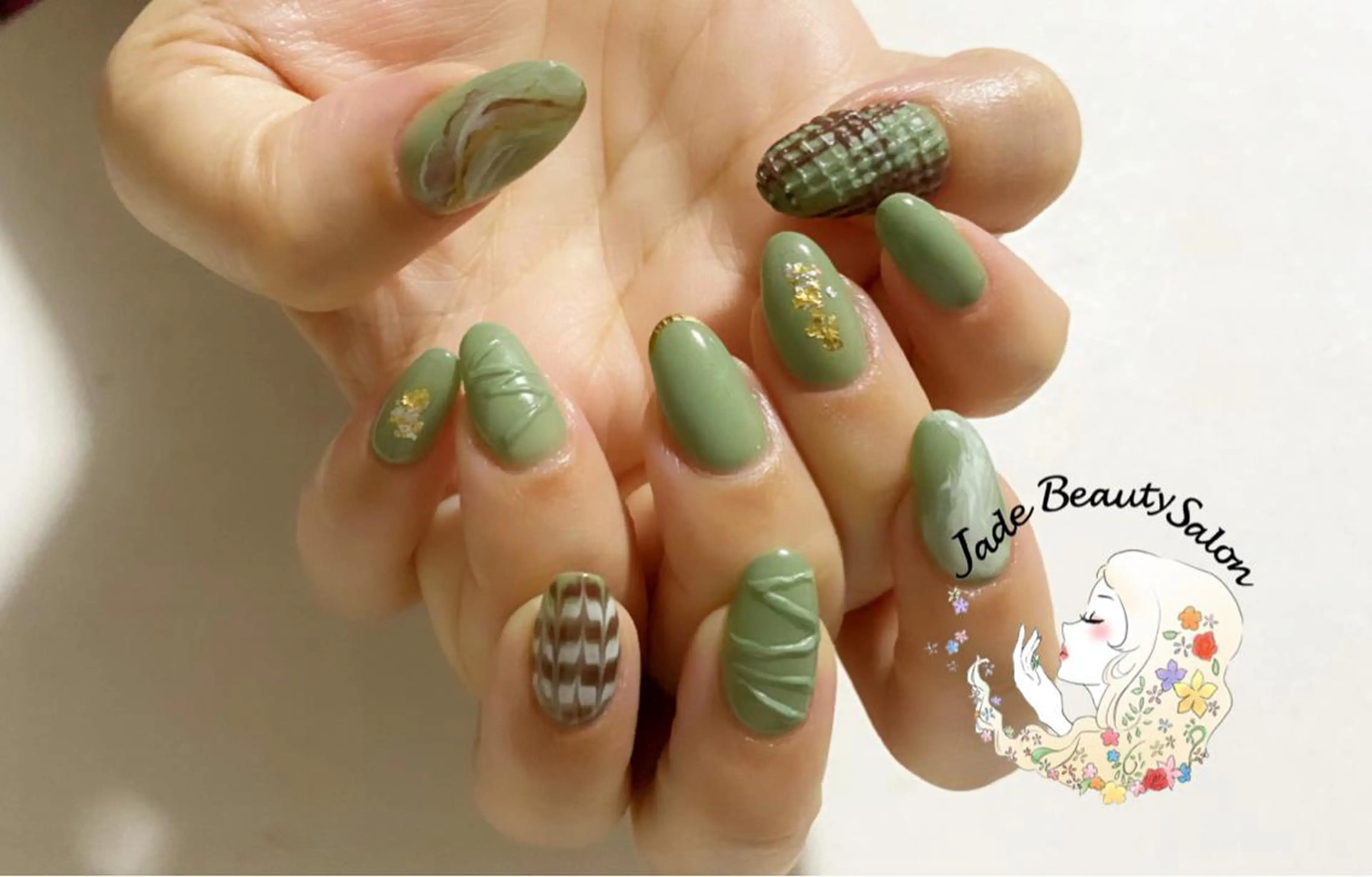 ロング ネイル バレンタイン JadeBeauty Salonのネイルデザイン