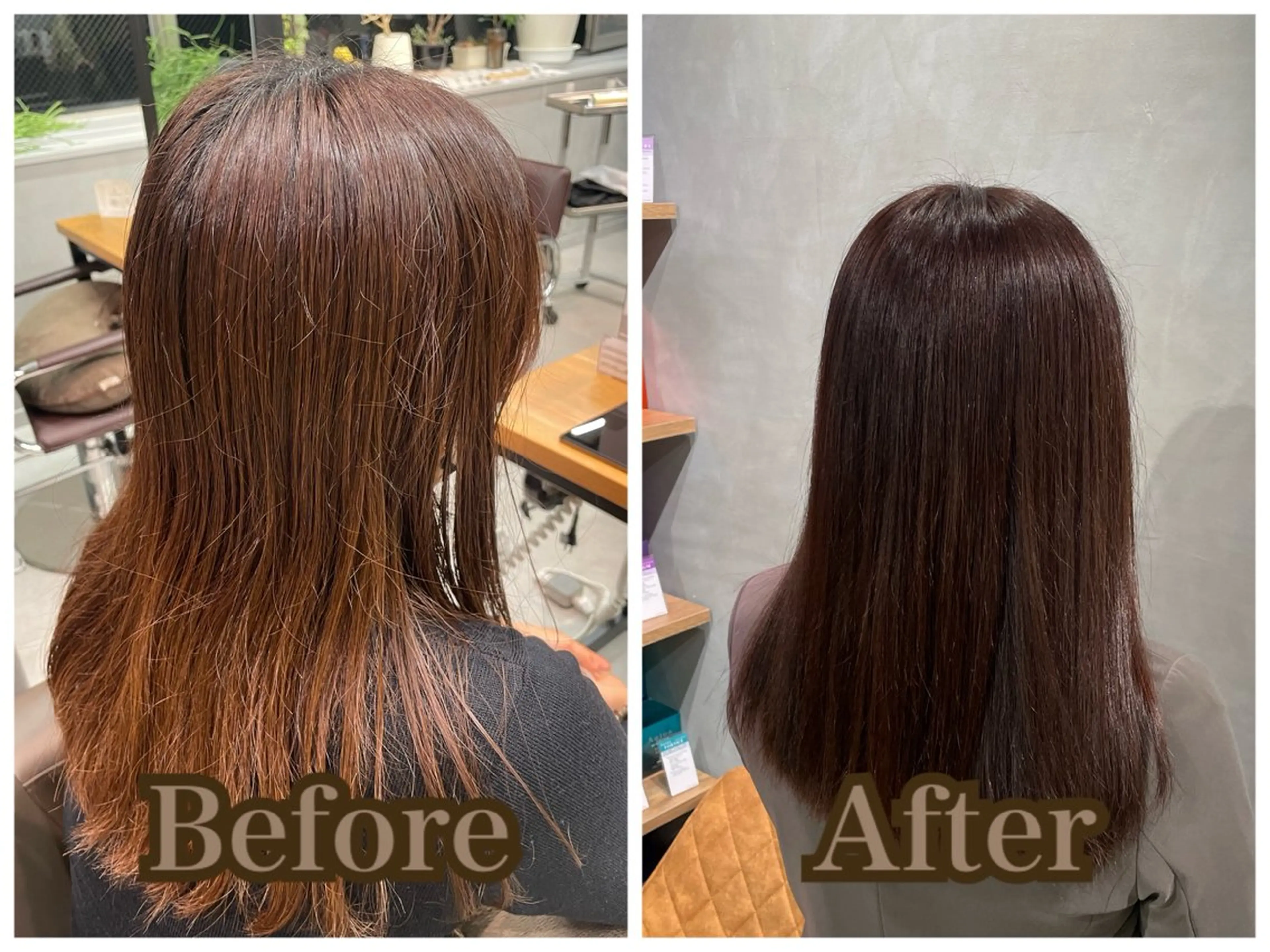 セミロング ヘアカラー トリートメント メンズ縮毛矯正 ブリーチカラー/まやのヘアスタイル