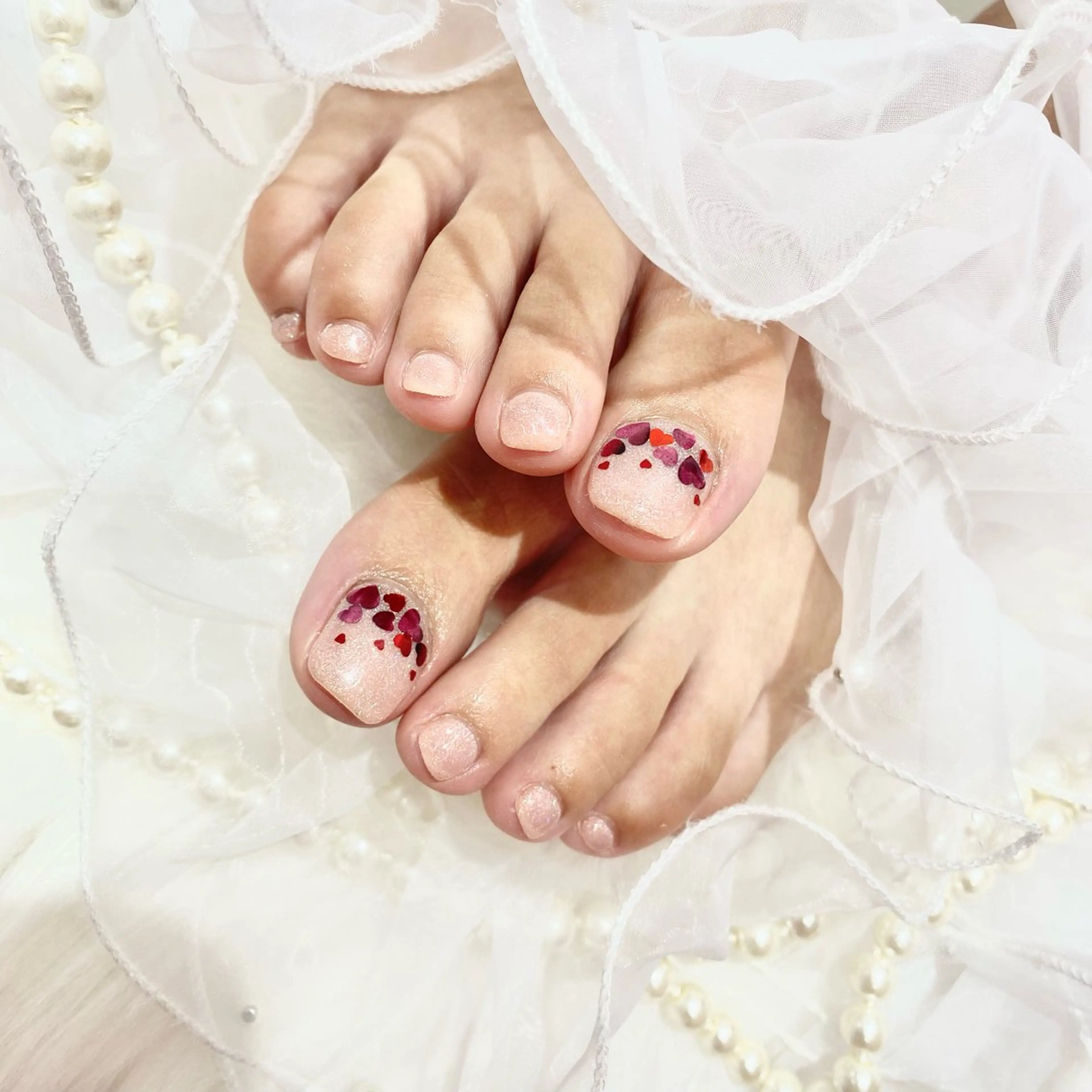 【FOOT】オフなし⭐️親指2本アート(フットバス込み)の写真
