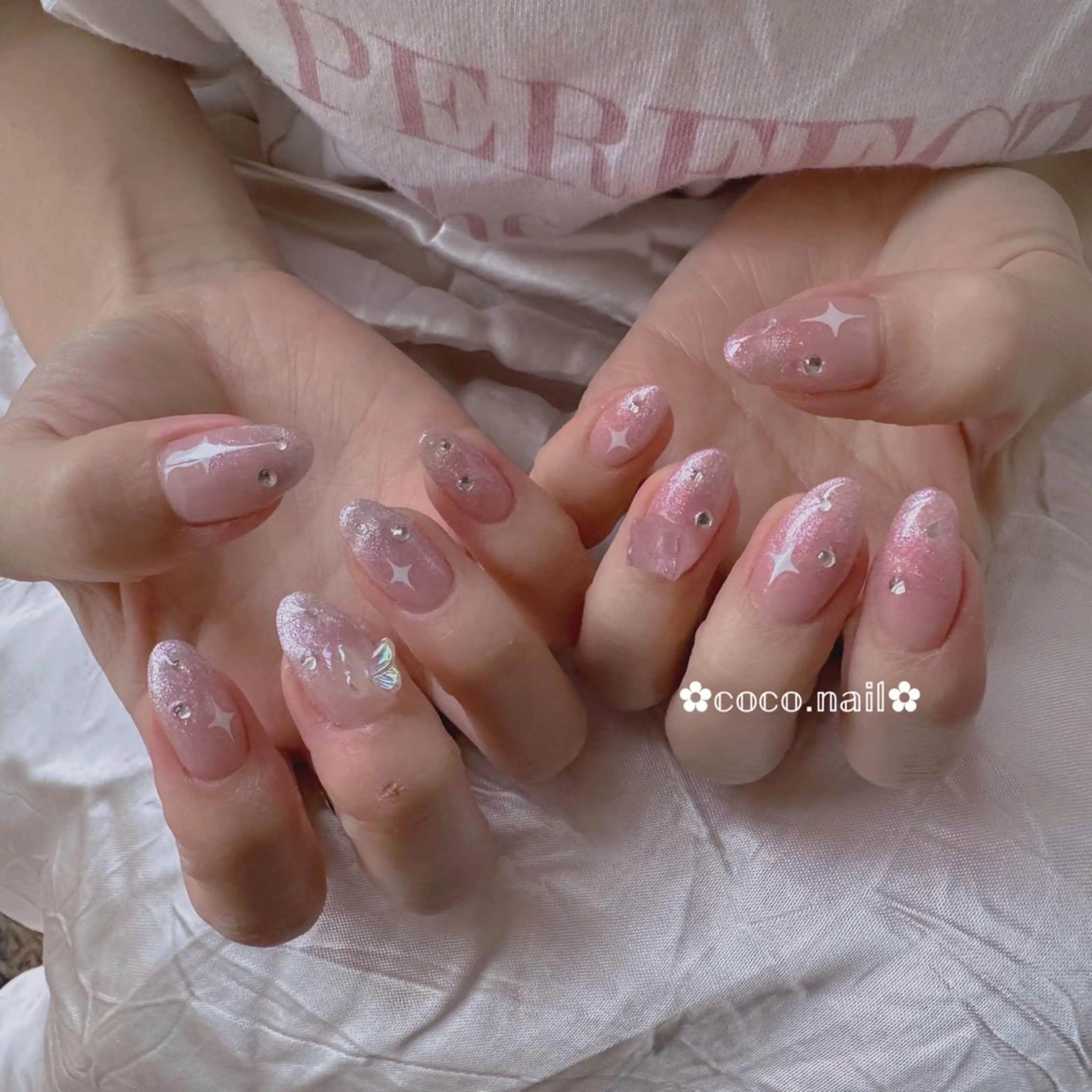 ネイル ハンドネイル lili.nail y2k/長さ出しのネイルデザイン