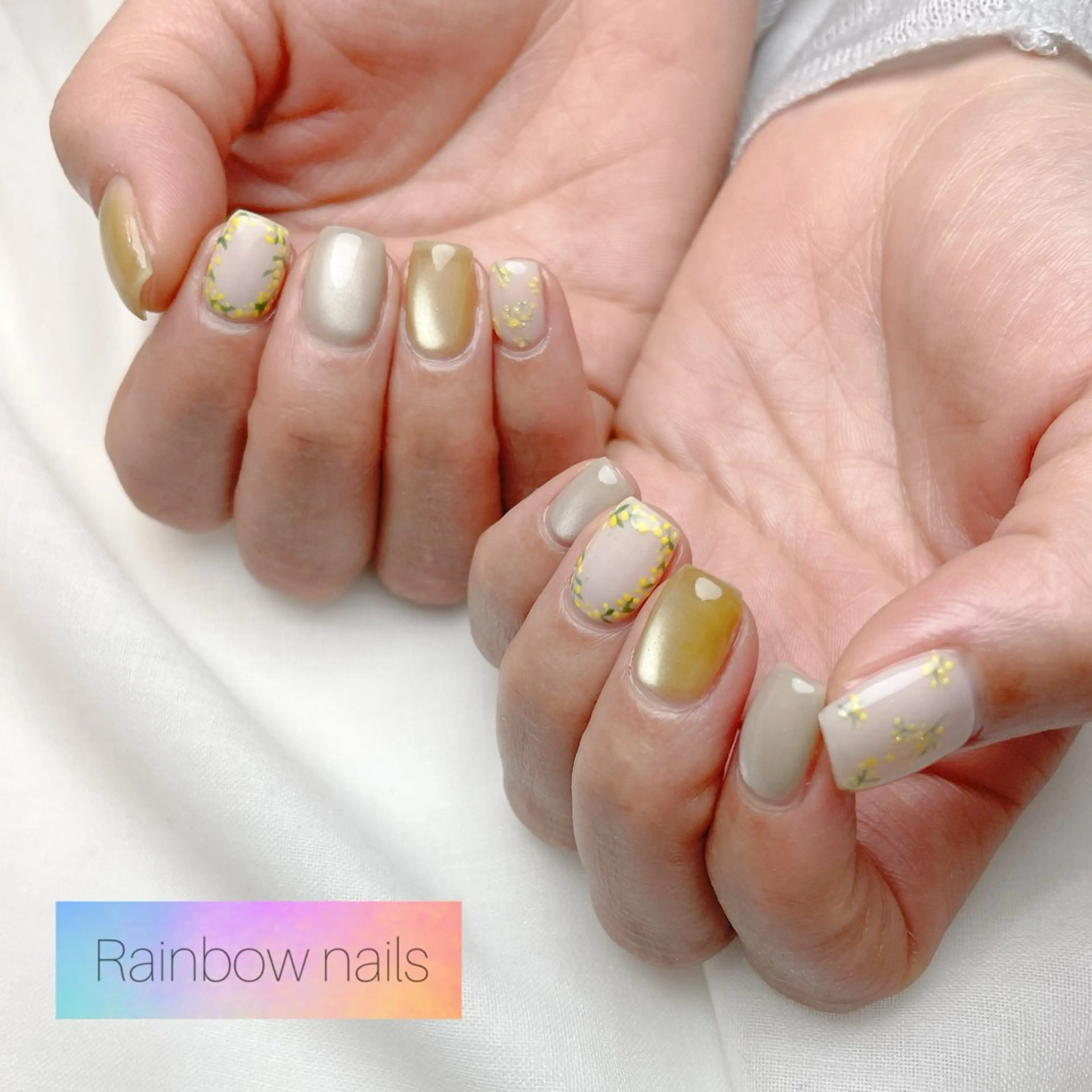 ネイル Rainbow nailsくろちゃんのネイルデザイン