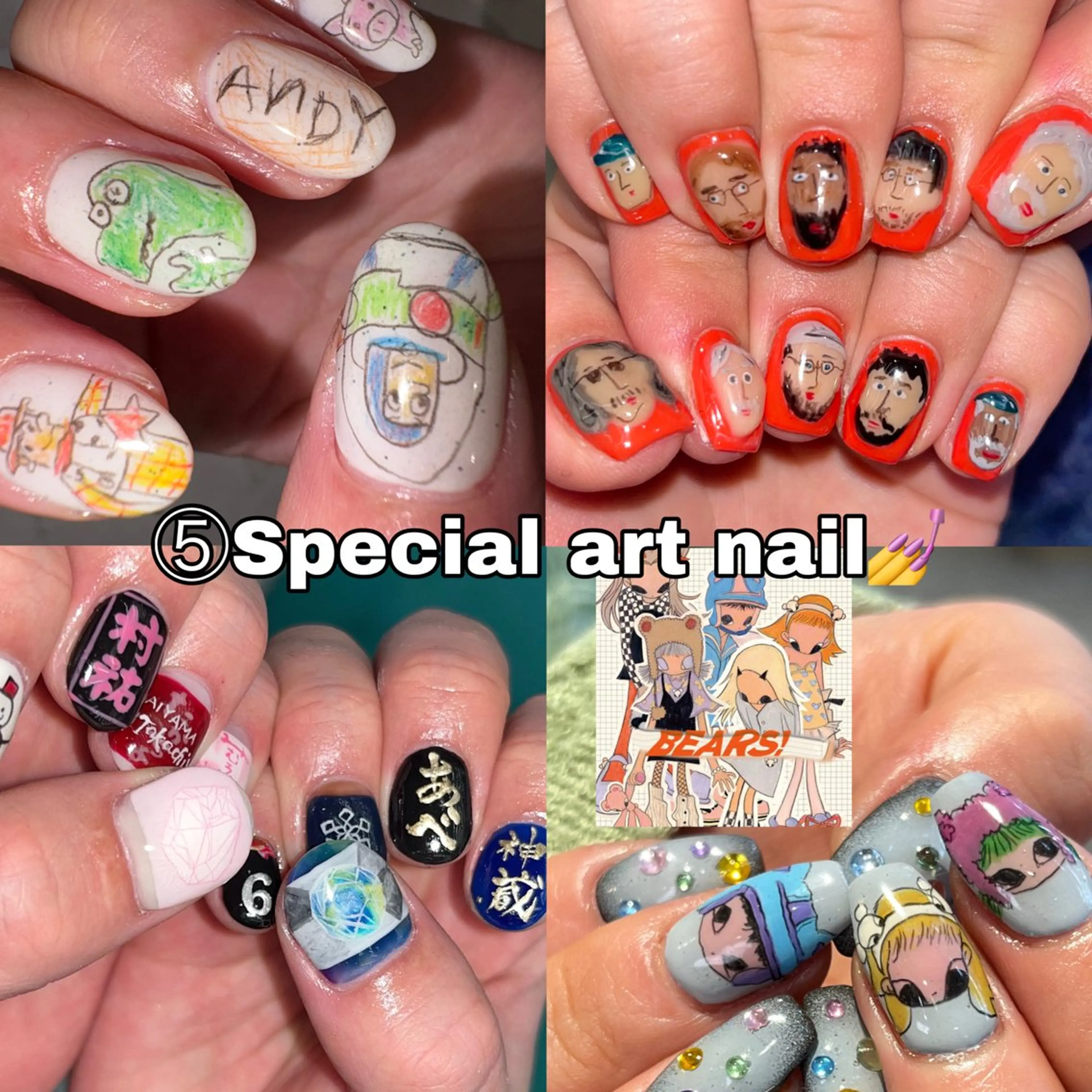 ⑤【オフ有り】スペシャルアートネイル120min​〜​（イラスト、絵画、細密手書きアート可能◎）✨の写真