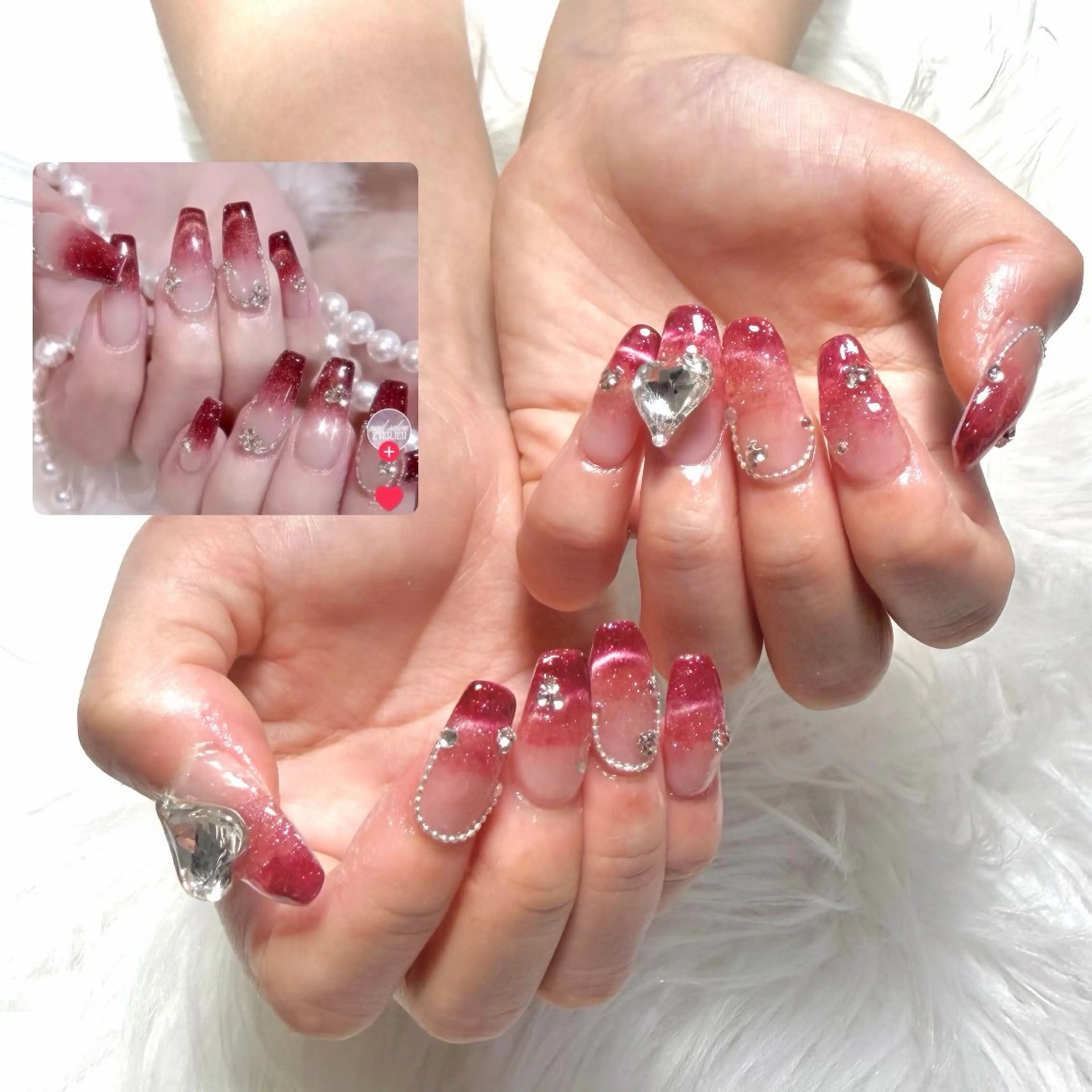 ネイル マグネットネイル 持ち込み ハンドネイル ツメイク船橋店🍓 Kurea🤍のネイルデザイン