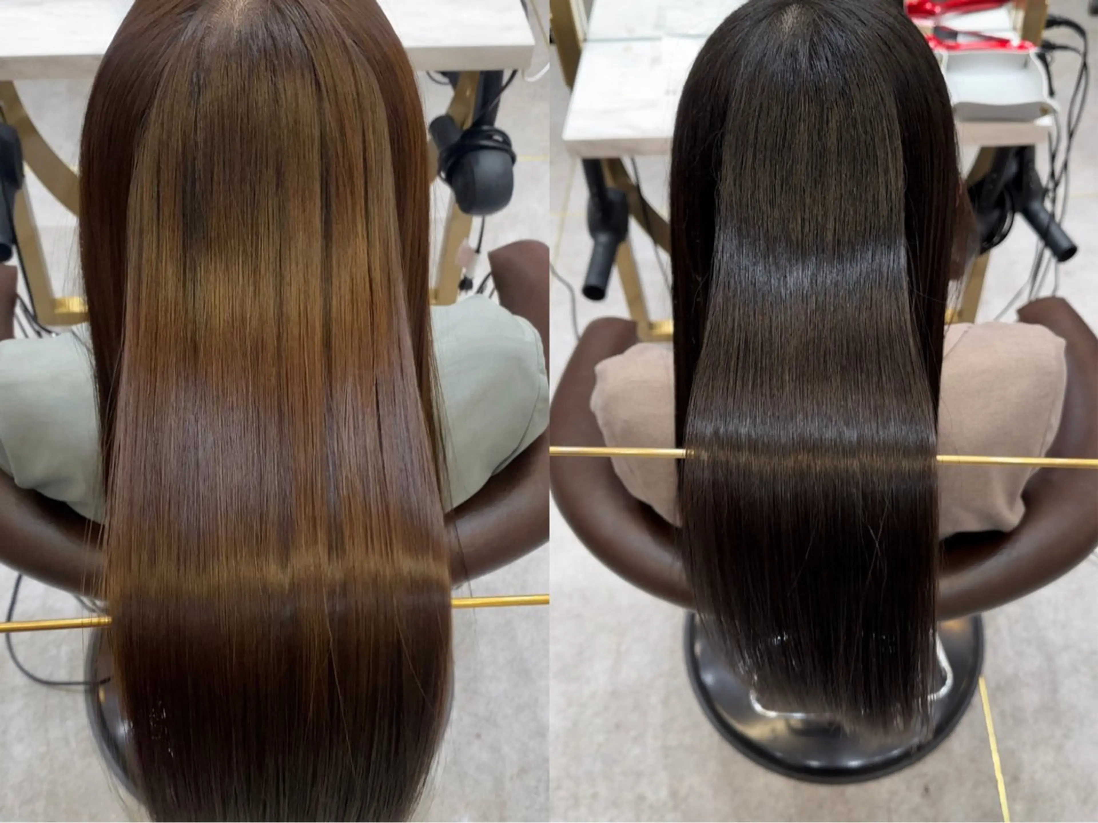 ロング カラー グレージュ 縮毛矯正 【博多髪質改善】 吉村　清志のヘアスタイル