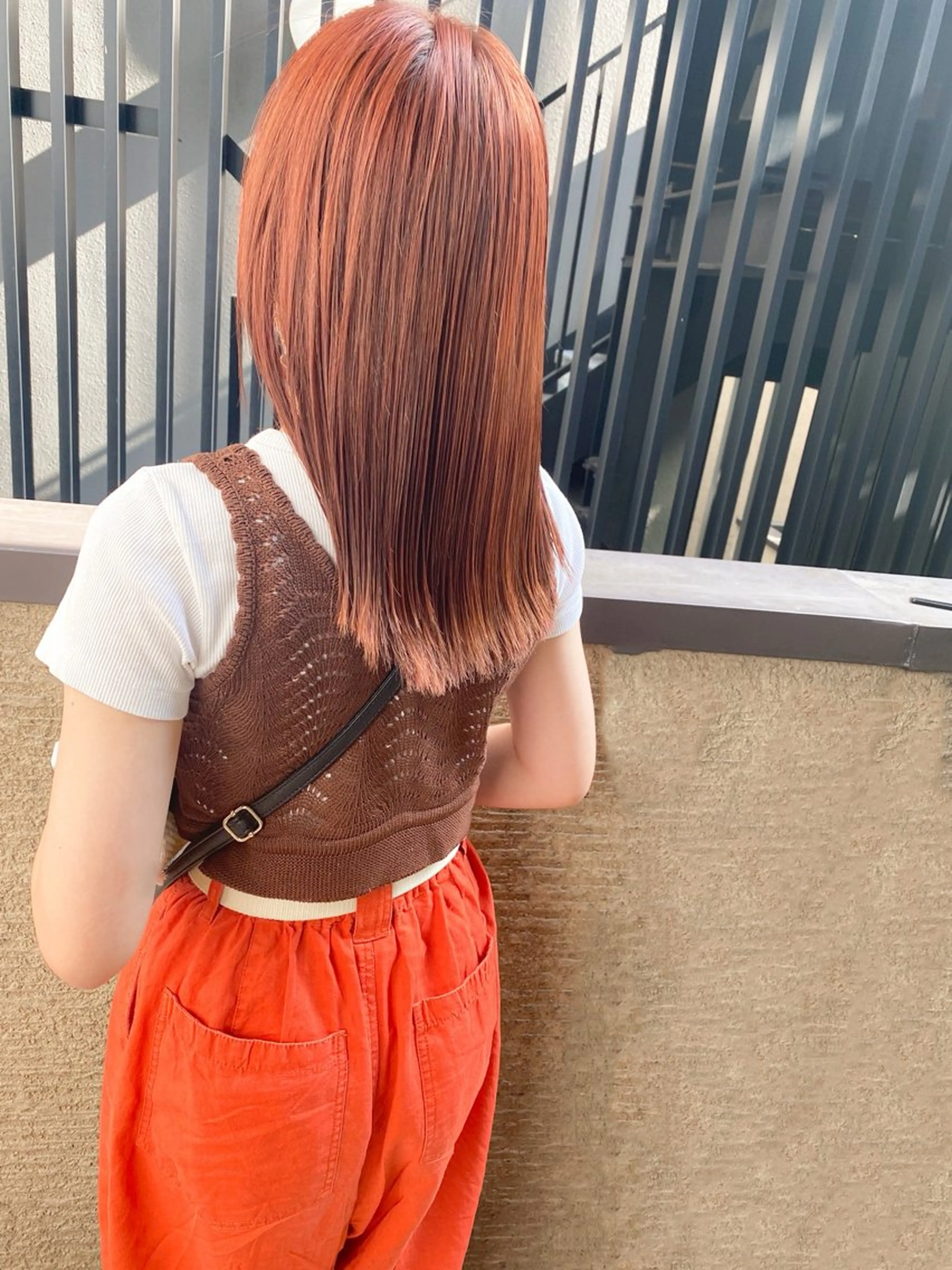 セミロング カラー ヘアカラー ayaka‎/暖色/ レイヤーカット🩰のヘアスタイル