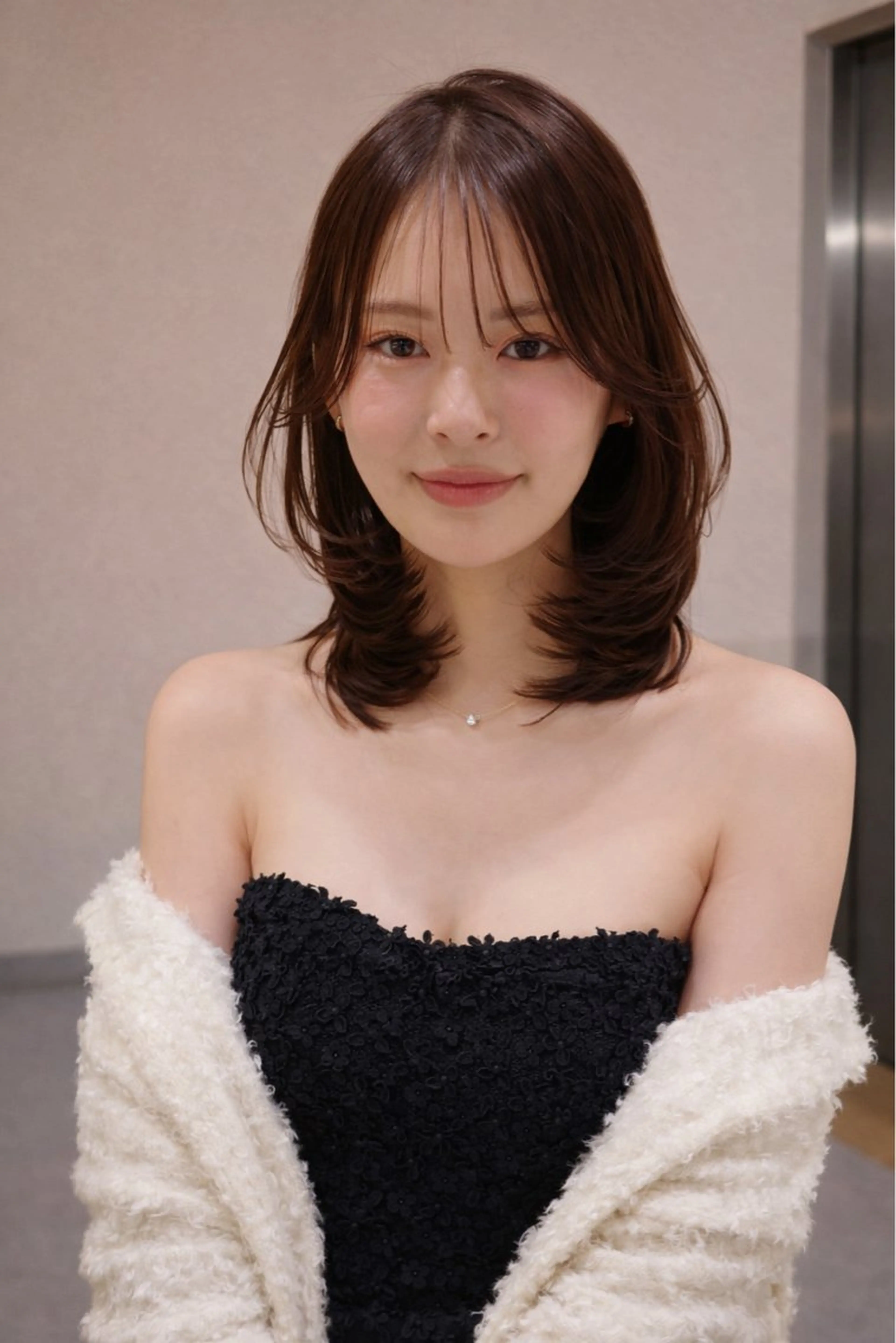 ミディアム カット ヘアカラー トリートメント じょー／ボブ カット/白髪ぼかしのヘアスタイル