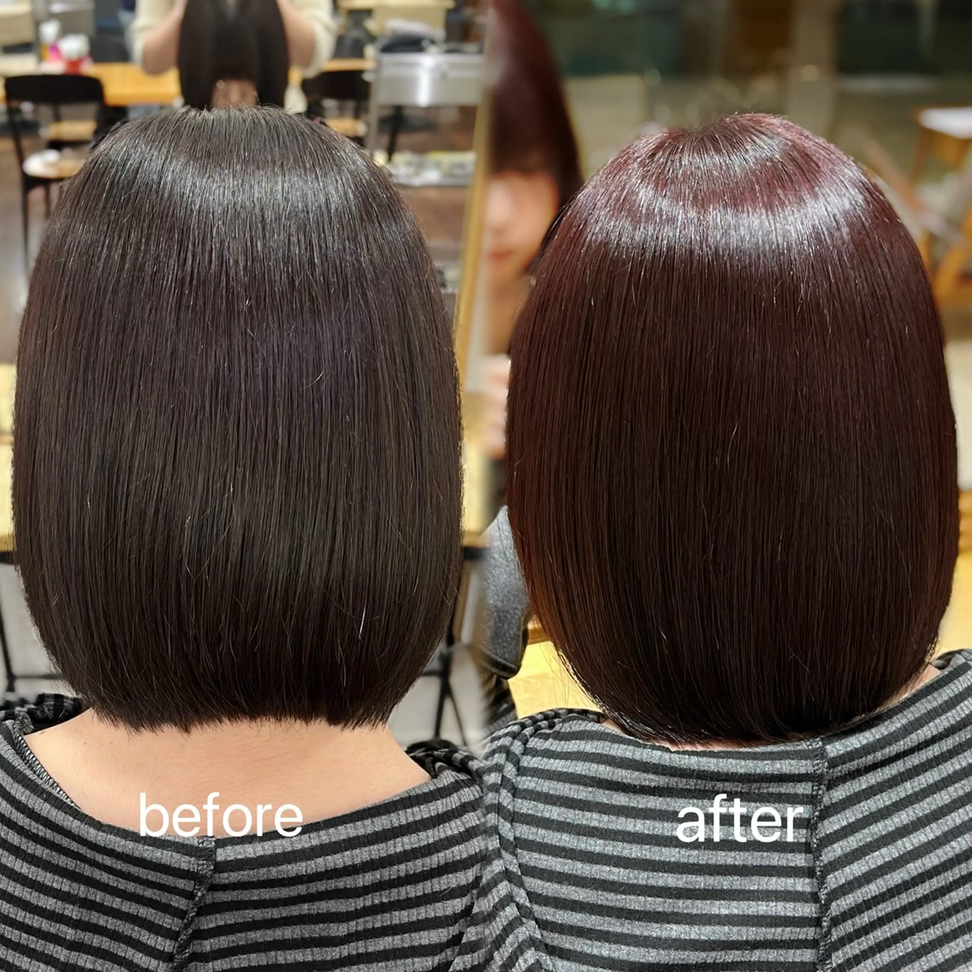 ミディアム カラー レッドカラー ヘアカラー 🎀仙台/艶カラー /暖色/ありさ🎀のヘアスタイル