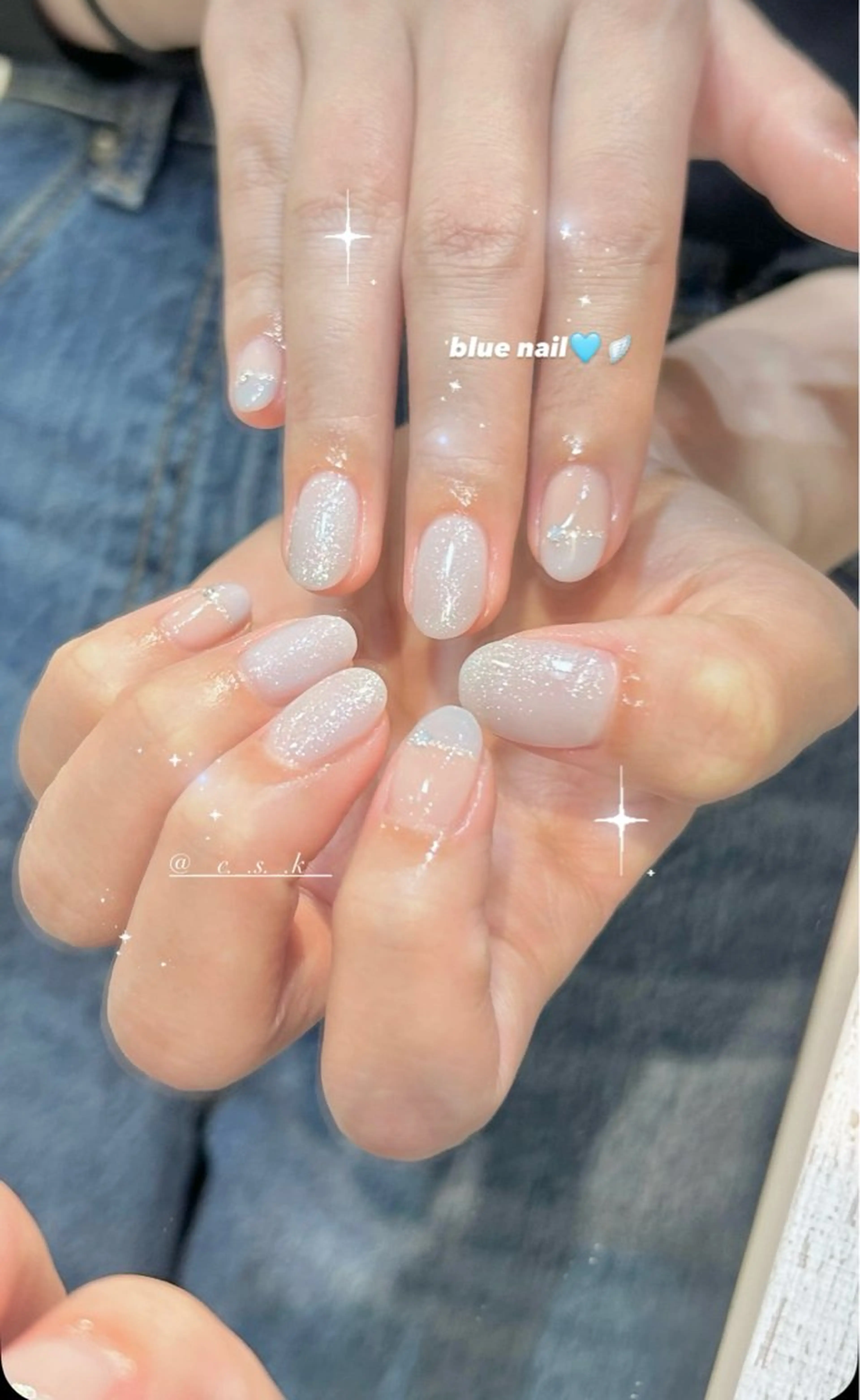 ネイル ハンドネイル 🎀チーク/ちゅるん 🫧chisa🎀のネイルデザイン