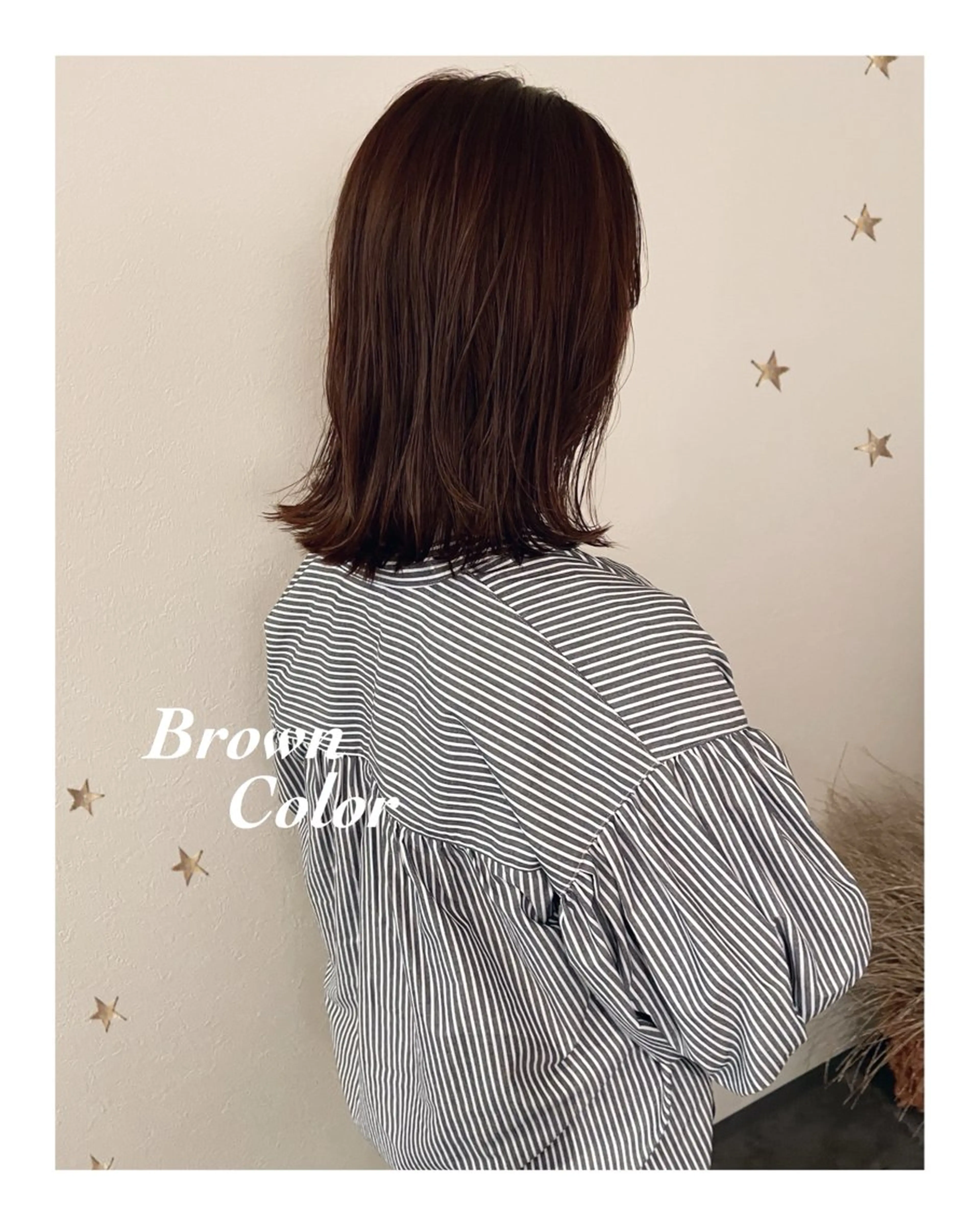 ミディアム カラー カット ヘアカラー 市川 千夏のヘアスタイル