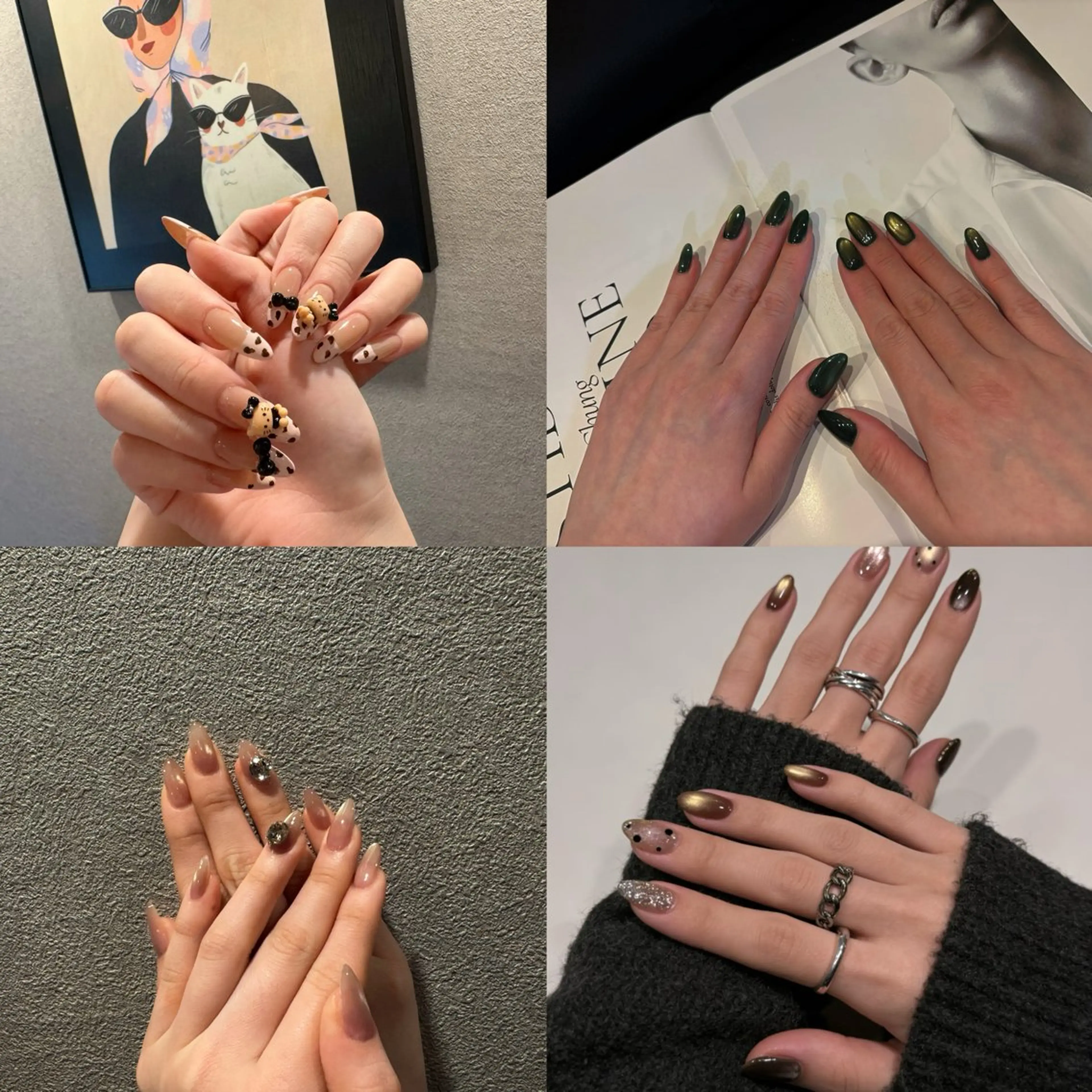 ネイル アートネイル マグネットネイル 持ち込み シンプルネイル TI NAILのマツエク・マツパデザイン