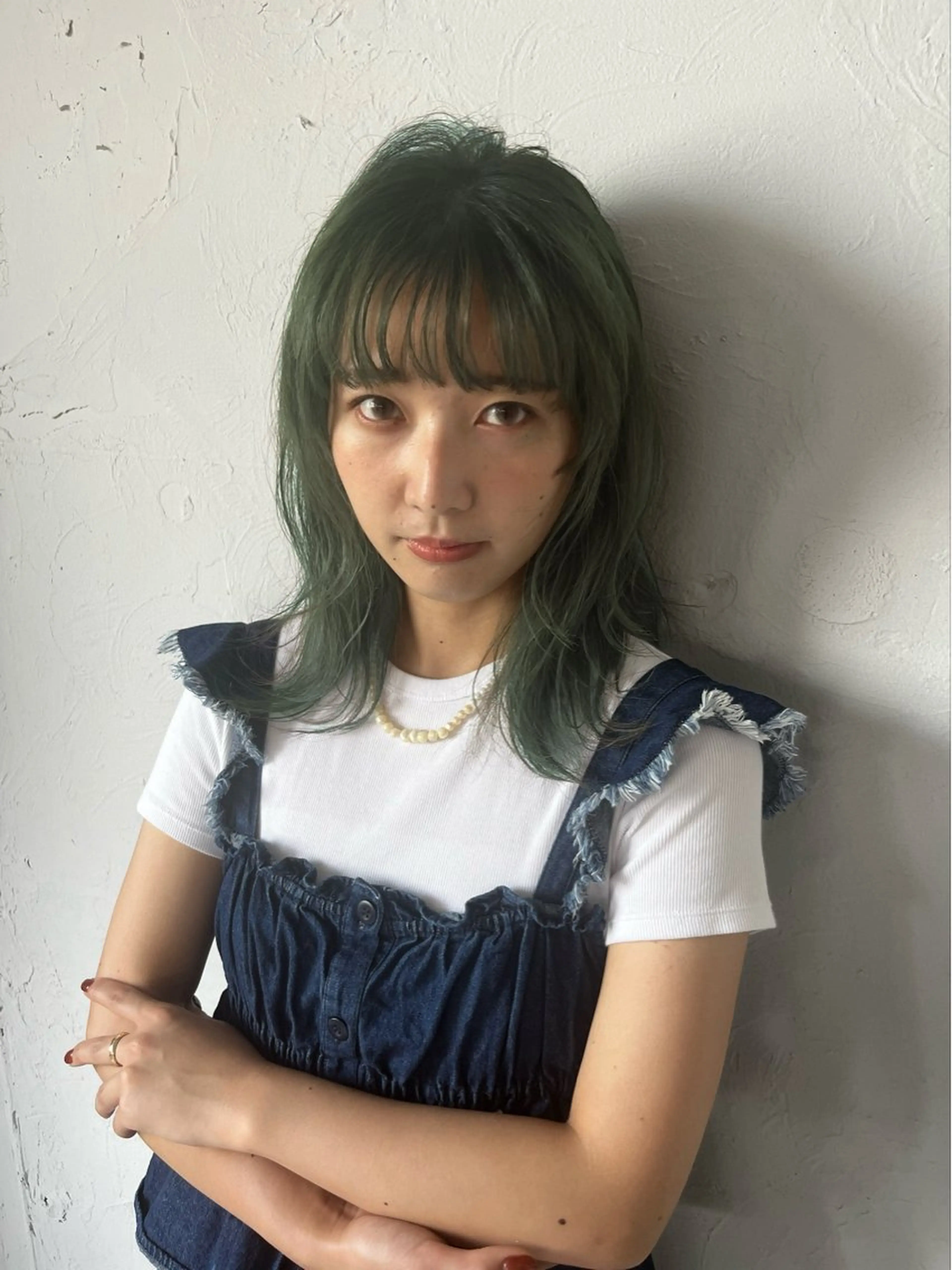 ミディアム カラー レイヤーカット カット ヘアカラー トリートメント レイヤーカット/ブラ ウンカラー/河野凜のヘアスタイル