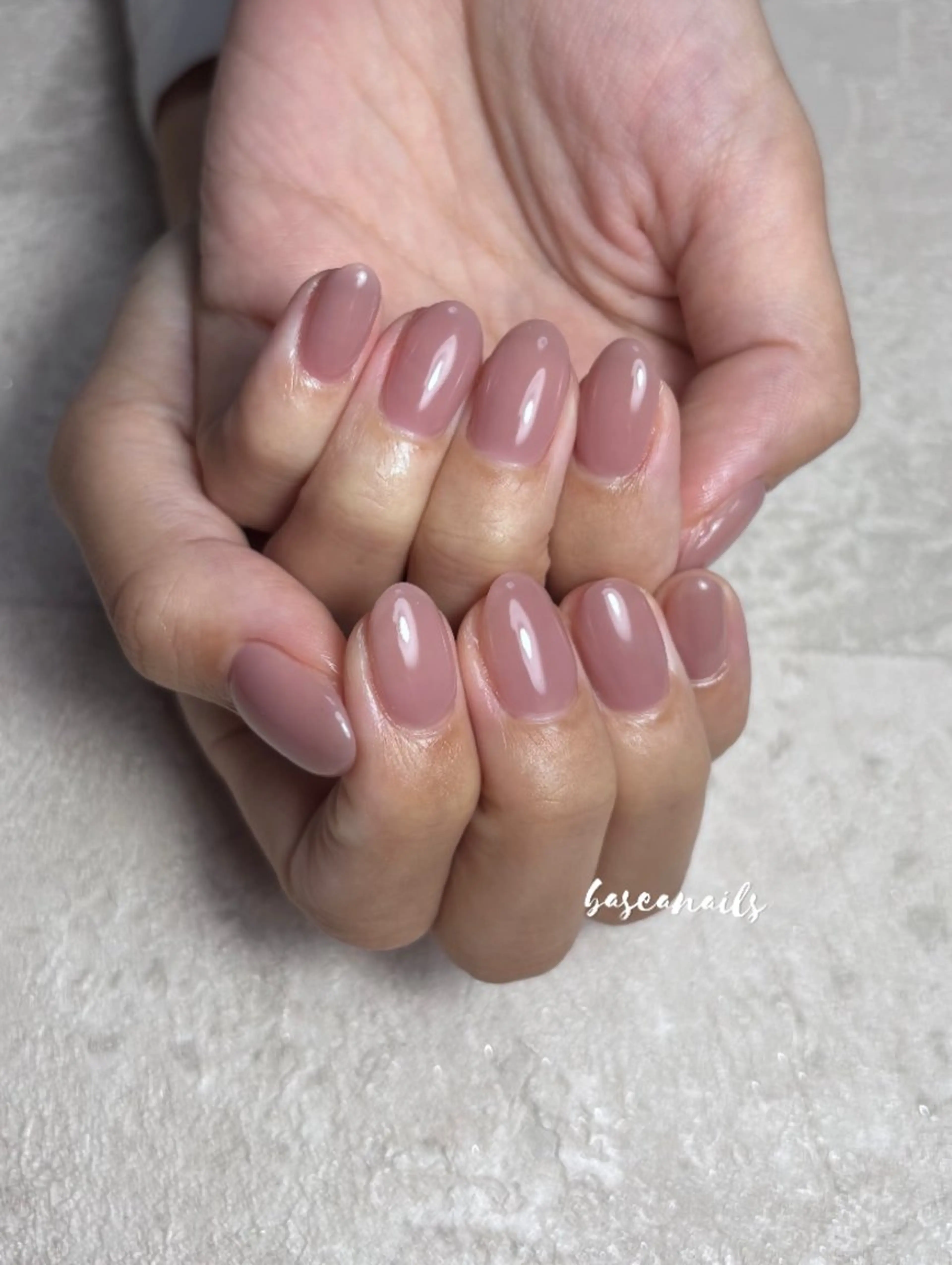 ネイル ワンカラーネイル ハンドネイル 枚方 Basea nails Minaのネイルデザイン