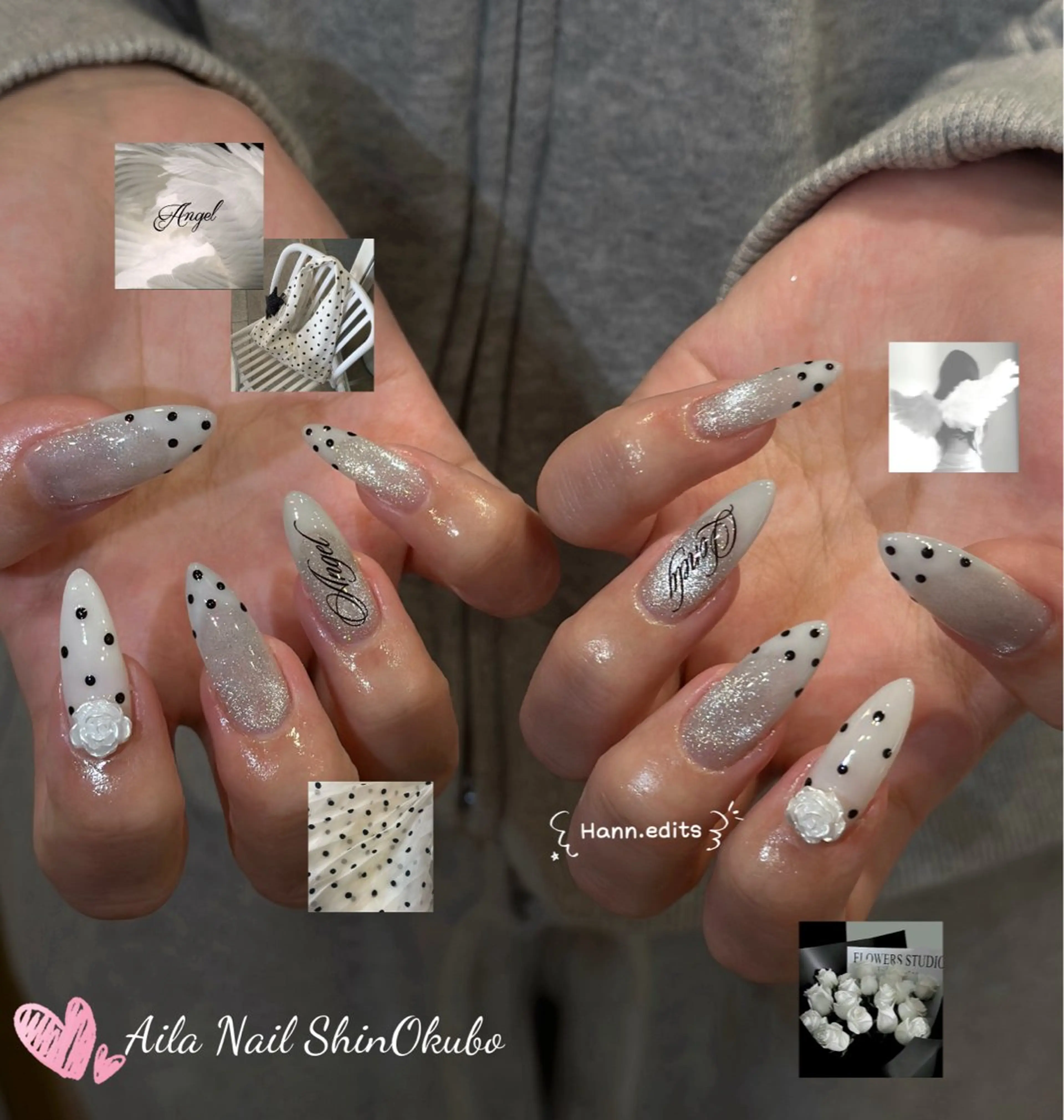 ミディアム 韓国風ヘア ハンドネイル Aila Nail ShinOkuboのネイルデザイン