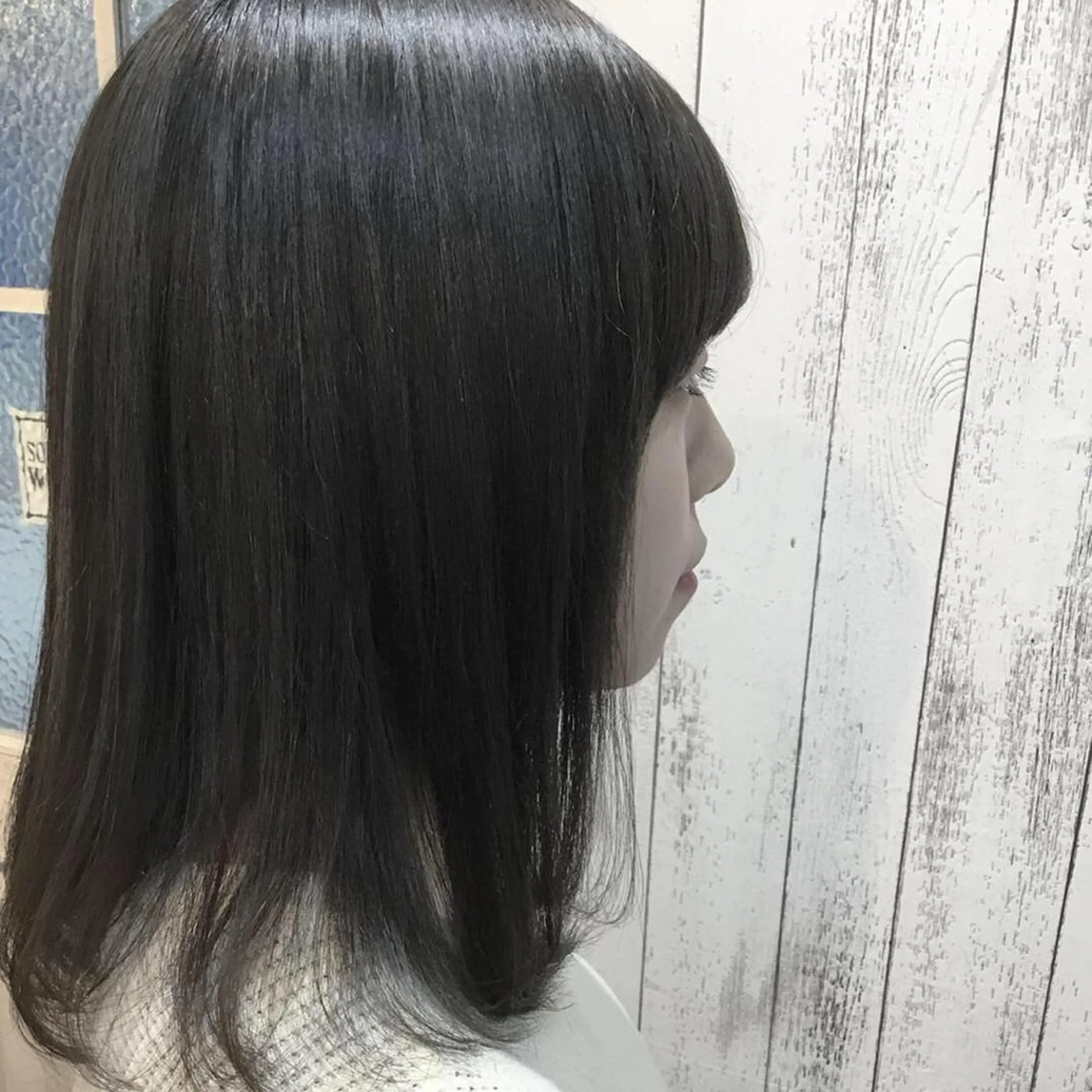 ミディアム カラー パーマ 金崎 新吾のヘアスタイル