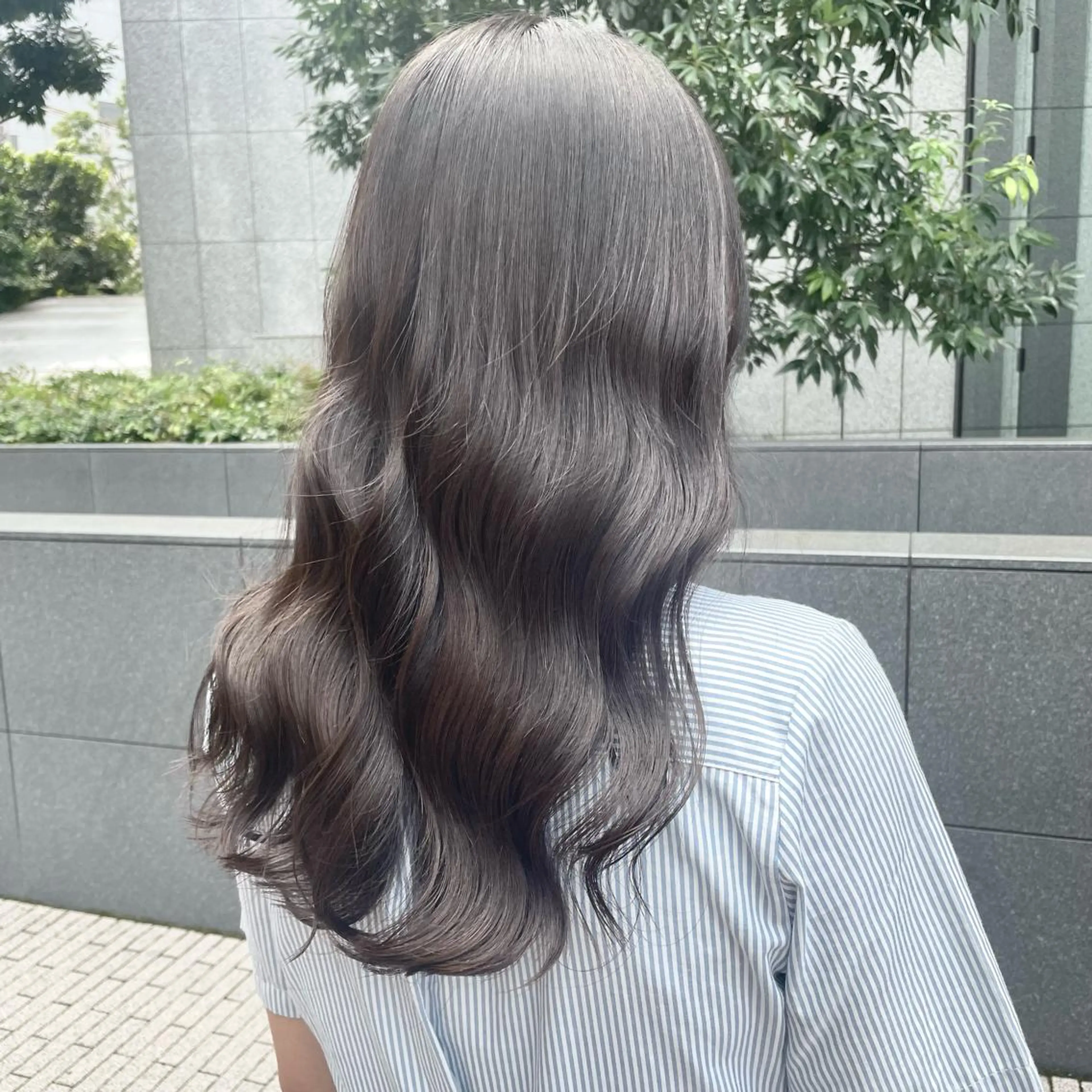 ロング カラー カット ヘアカラー 肌に馴染む暗髪 梅田・増田のヘアスタイル