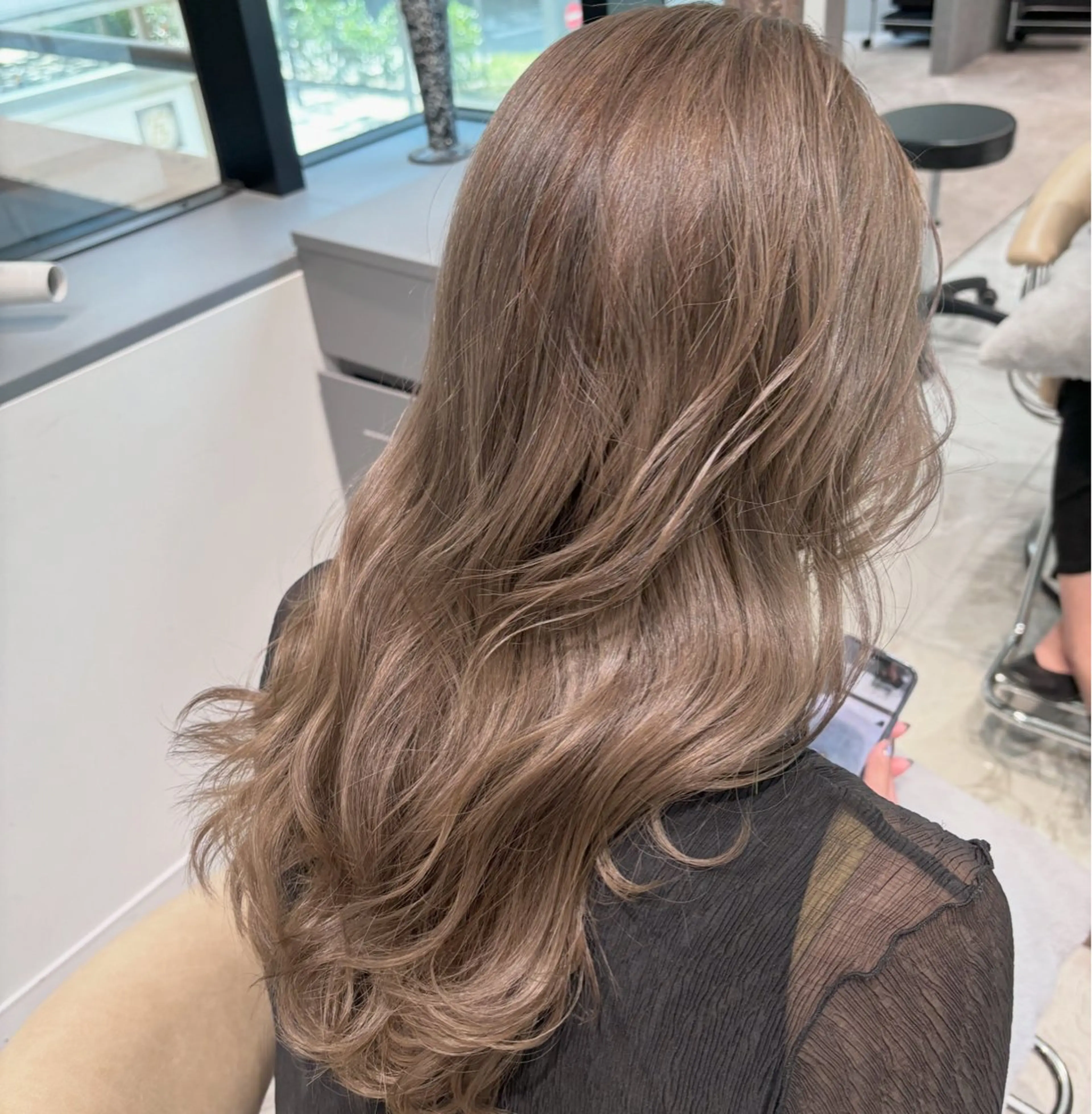 ロング カラー 顔周り\エクステ\ 透明感カラー\まりんのヘアスタイル