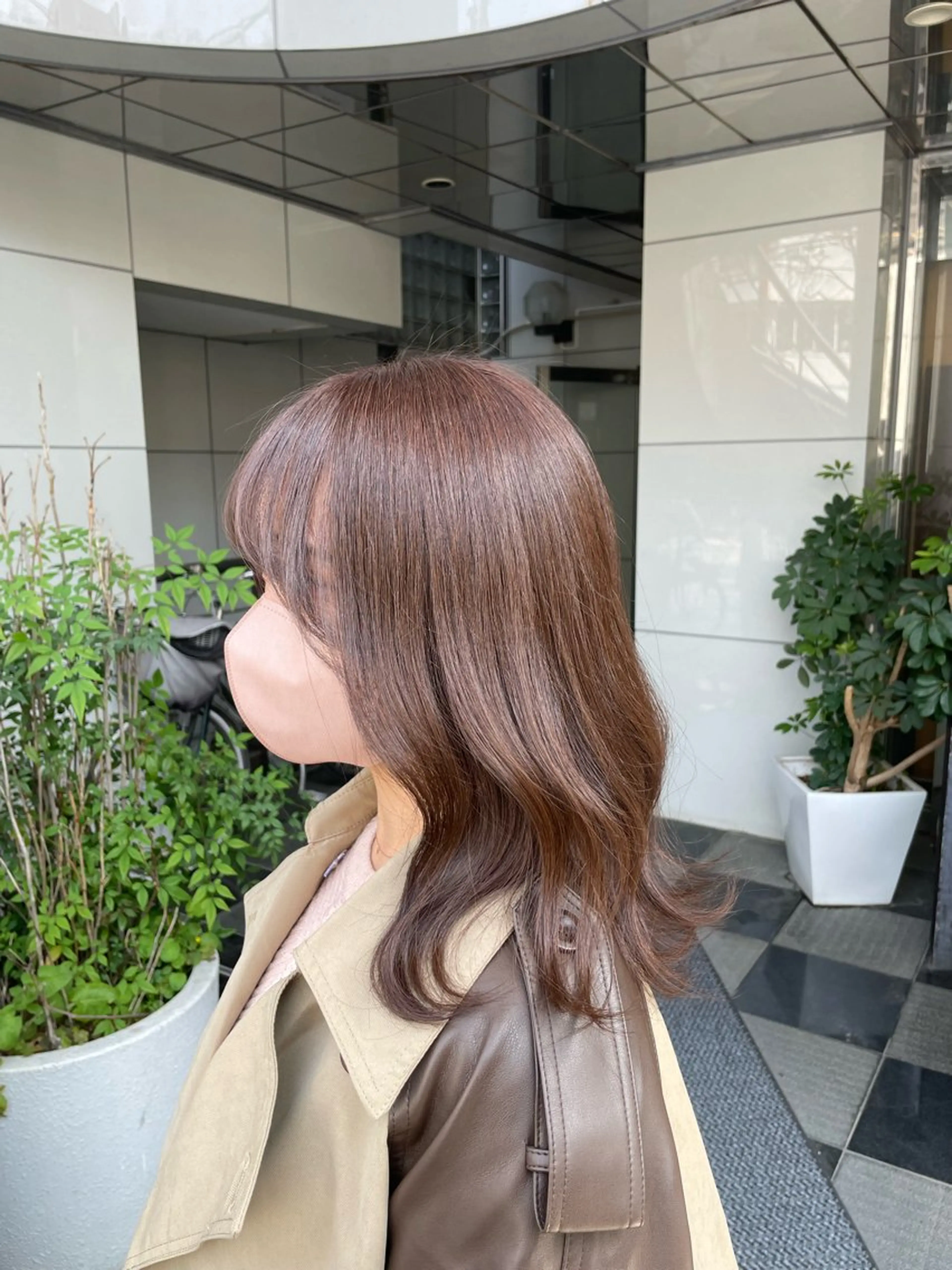 セミロング カラー ベージュカラー ラベンダーカラー ラベンダーベージュ 高取大将 /髪質改善/艶髪のヘアスタイル