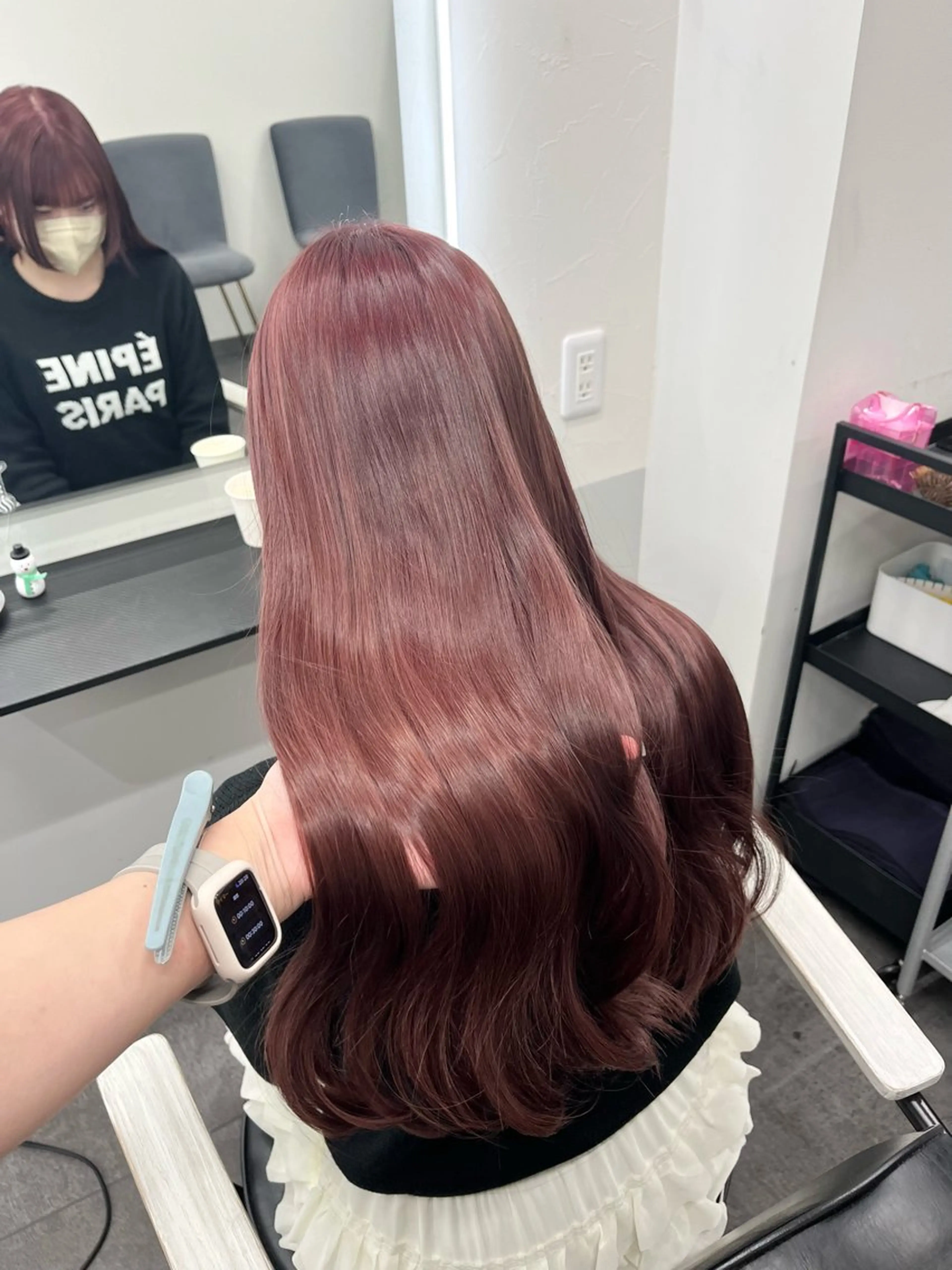 ロング カラー ブリーチ 韓国風ヘア ヘアカラー トリートメント ヘアセット 韓国ヘア🖤/透明感 shihoのヘアスタイル