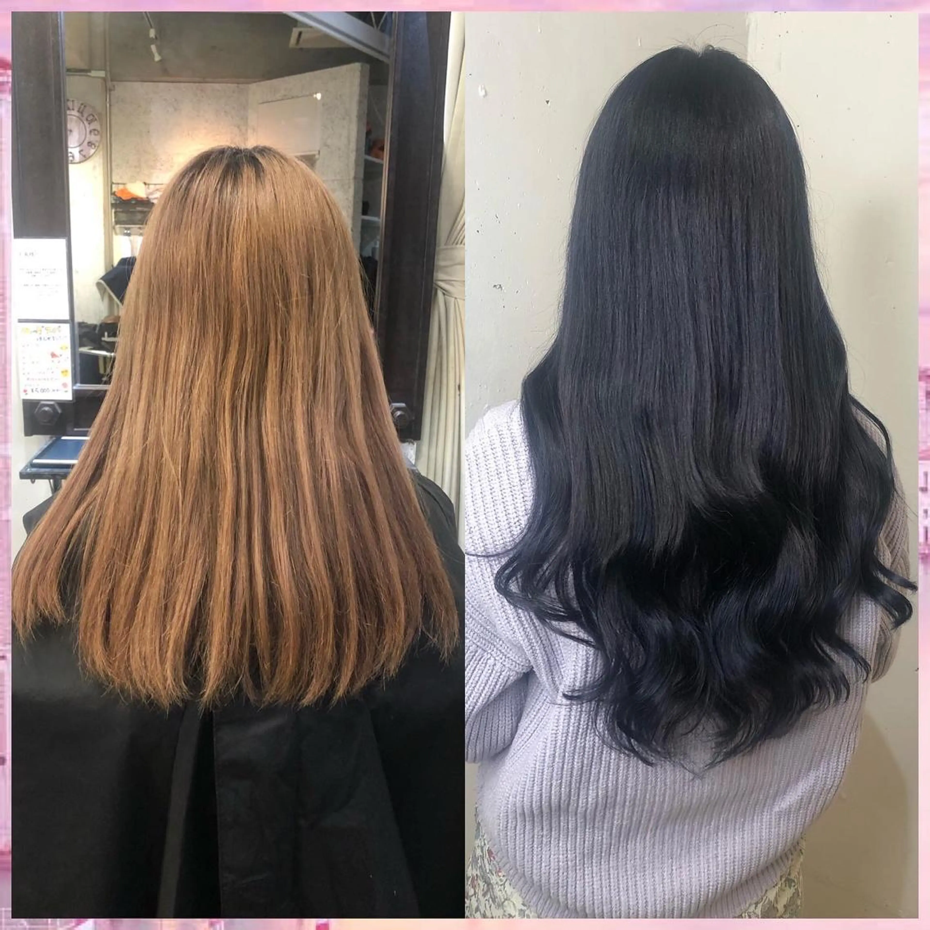 ロング カラー ヘアアレンジ 編み込みエクステ シールエクステ ベージュカラー イヤリングカラー インナーカラー 八巻 晴香のヘアスタイル