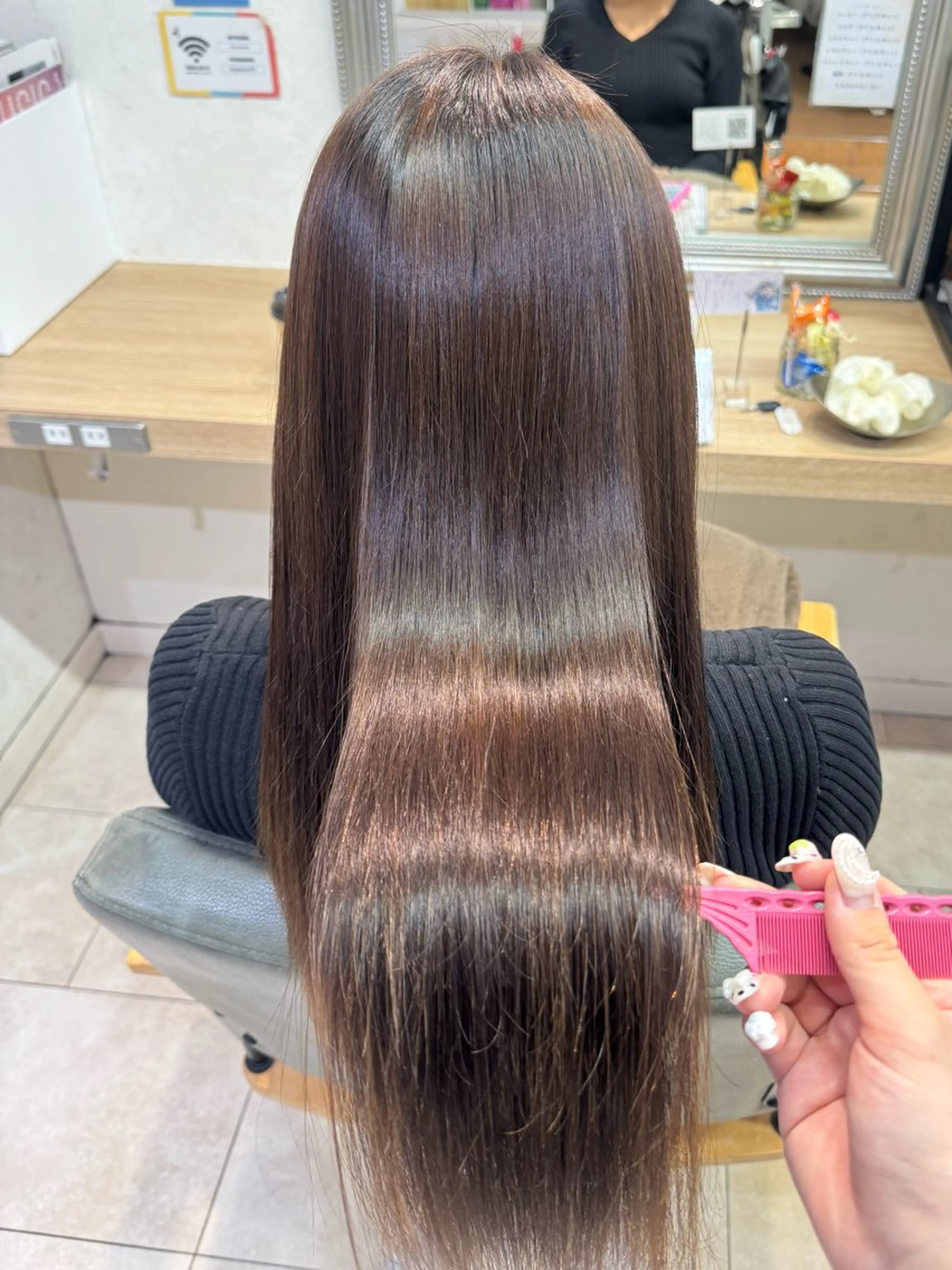 【髪のうねりが気になる方】縮毛矯正モデル➕Aujua4ステップトリートメント🪽🤍の写真