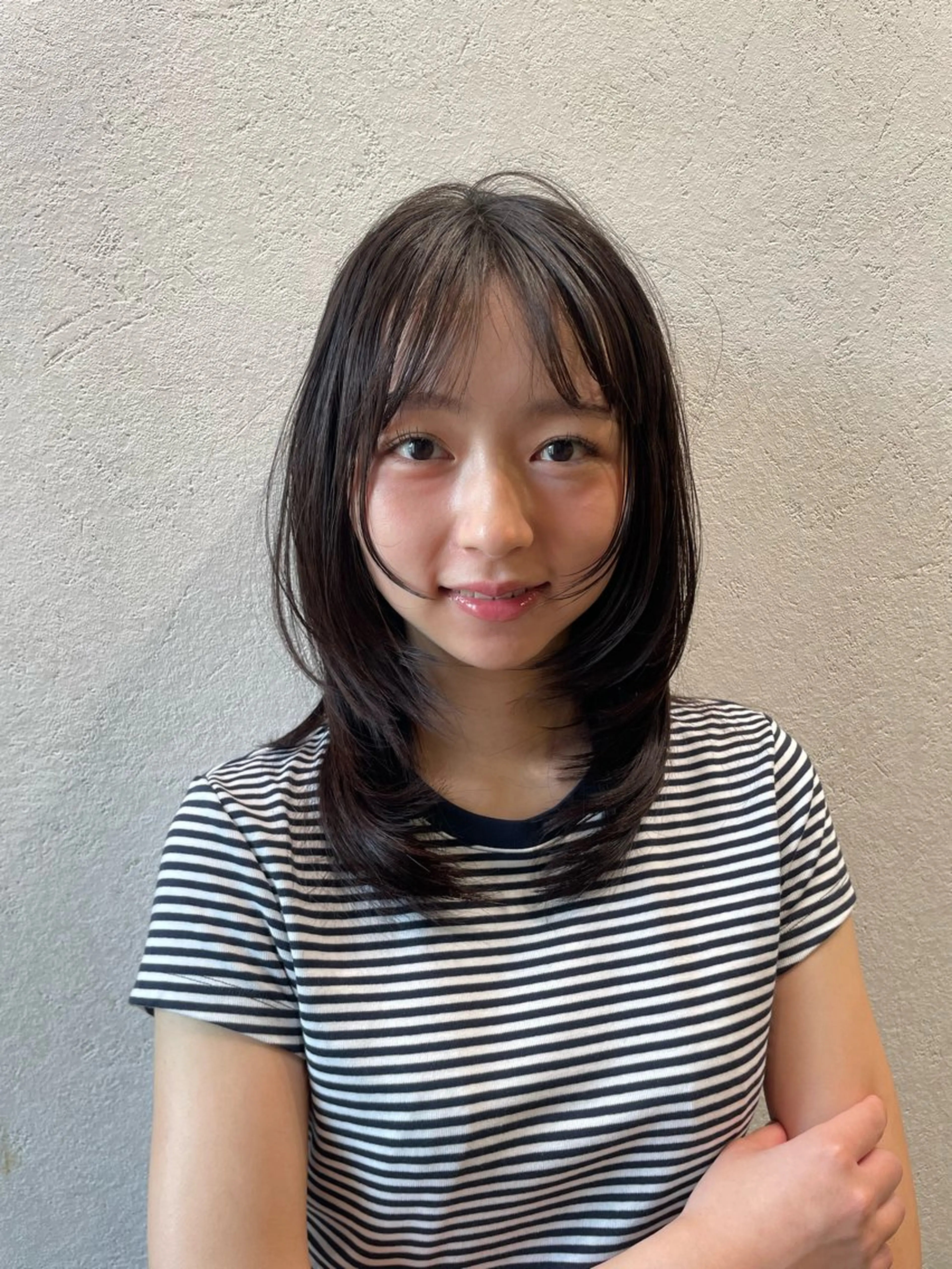 セミロング カット 🎀レイヤー/パーマ カラー/ai🎀のヘアスタイル