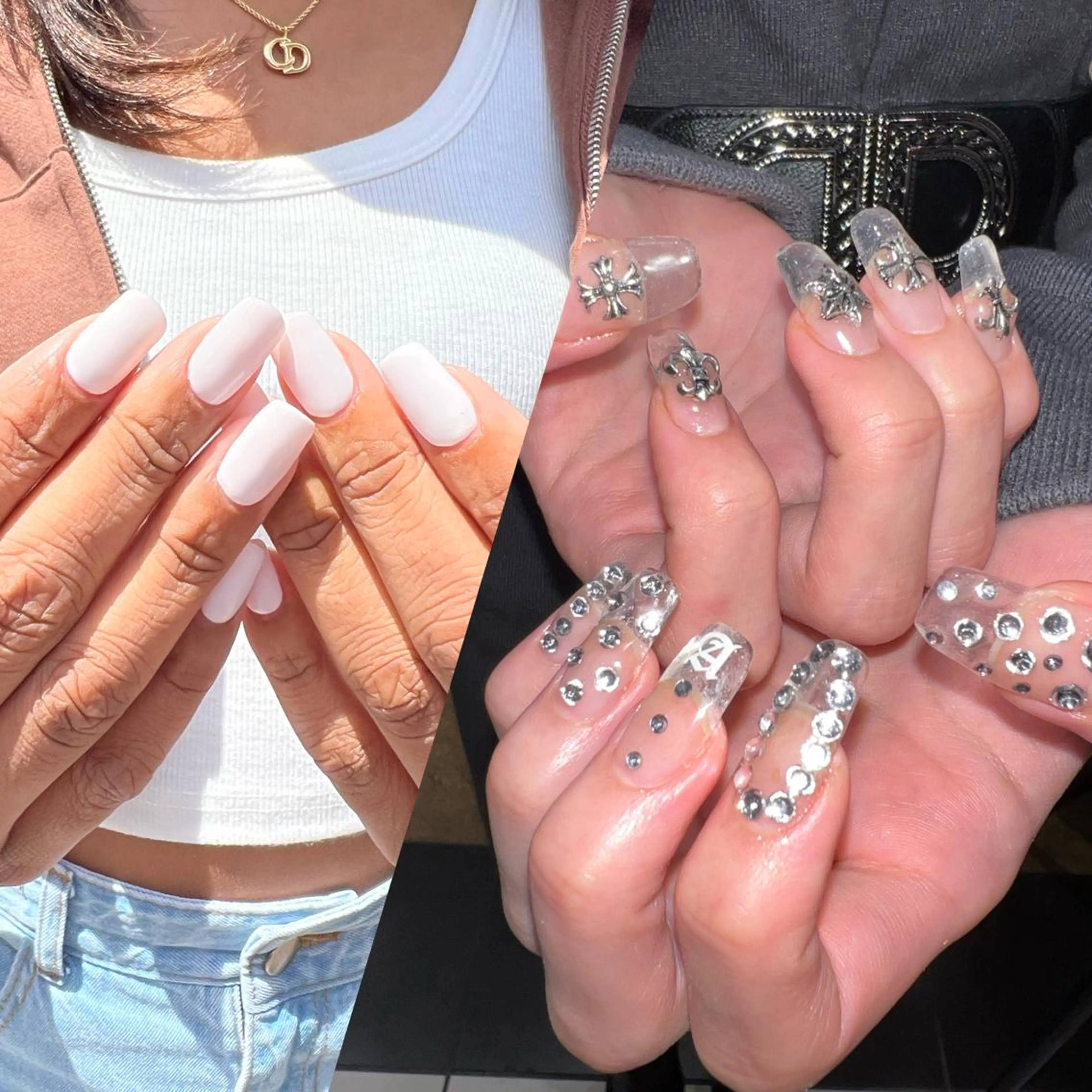 【長さだし：ワンカラー・クリアネイル】((持ち込みデザイン・パーツ可能☁️))の写真