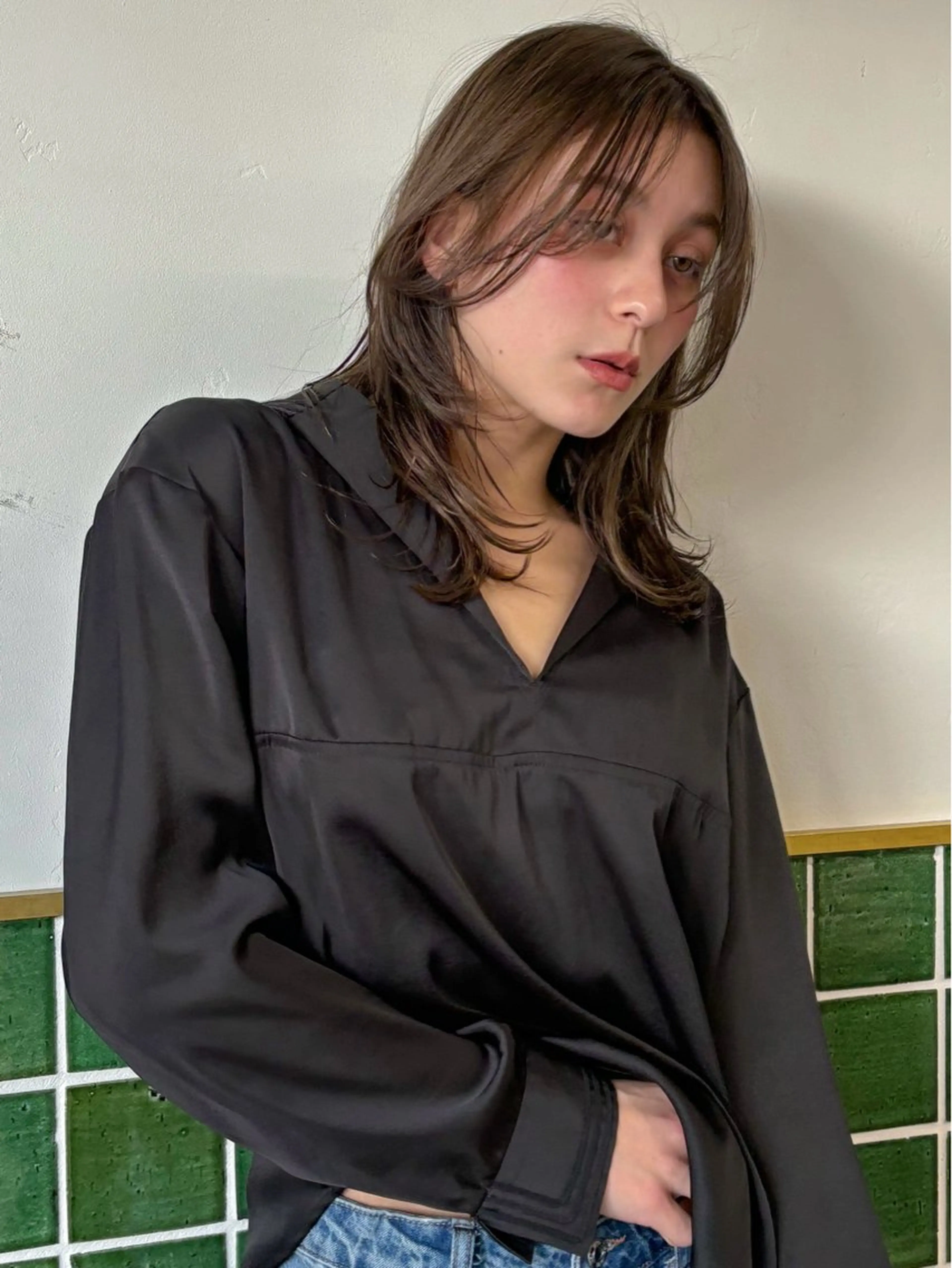 ミディアム mei   【6/5 ゴブンノロク】のヘアスタイル