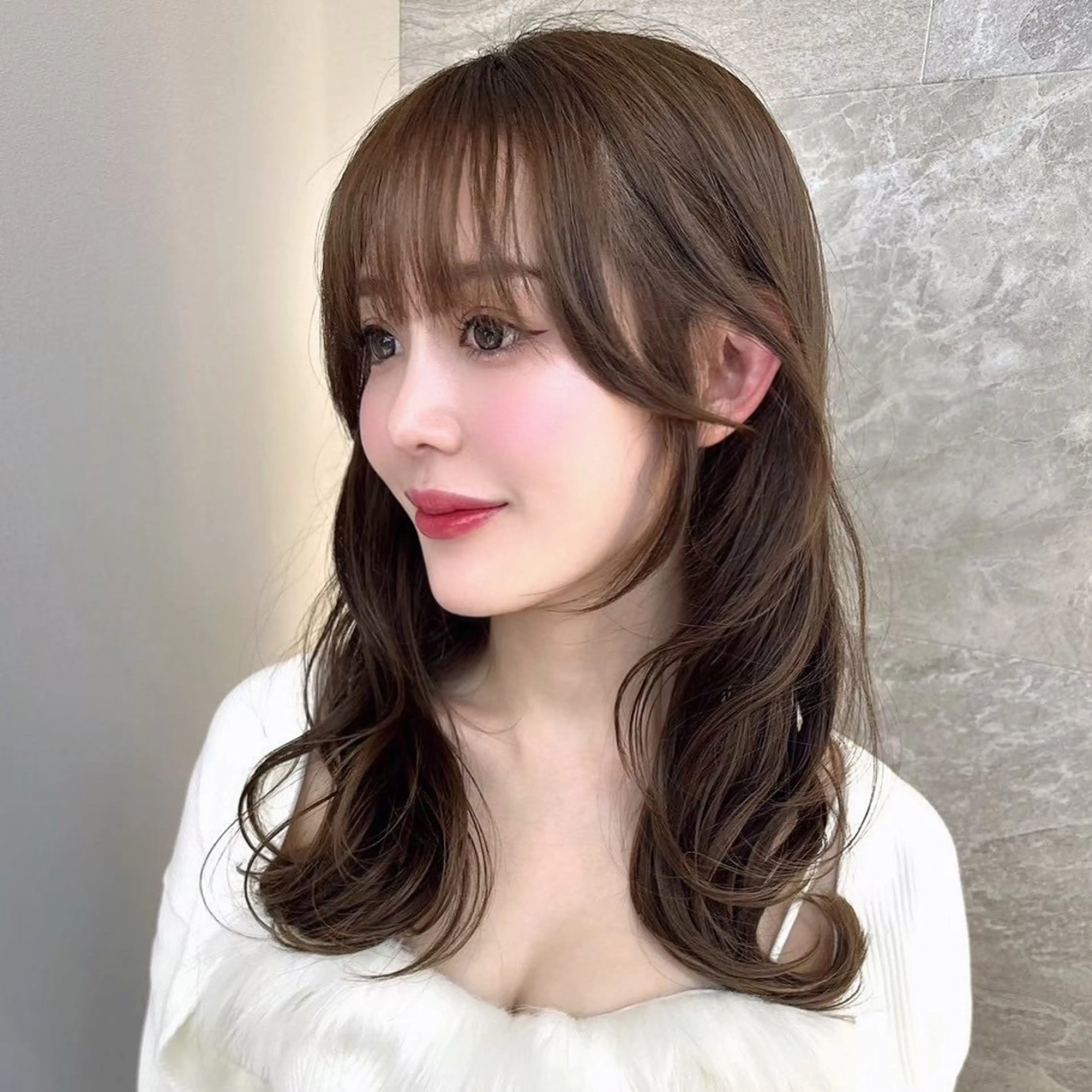 セミロング 池袋/似合わせ/縮毛 髪質改善【ugen】のヘアスタイル