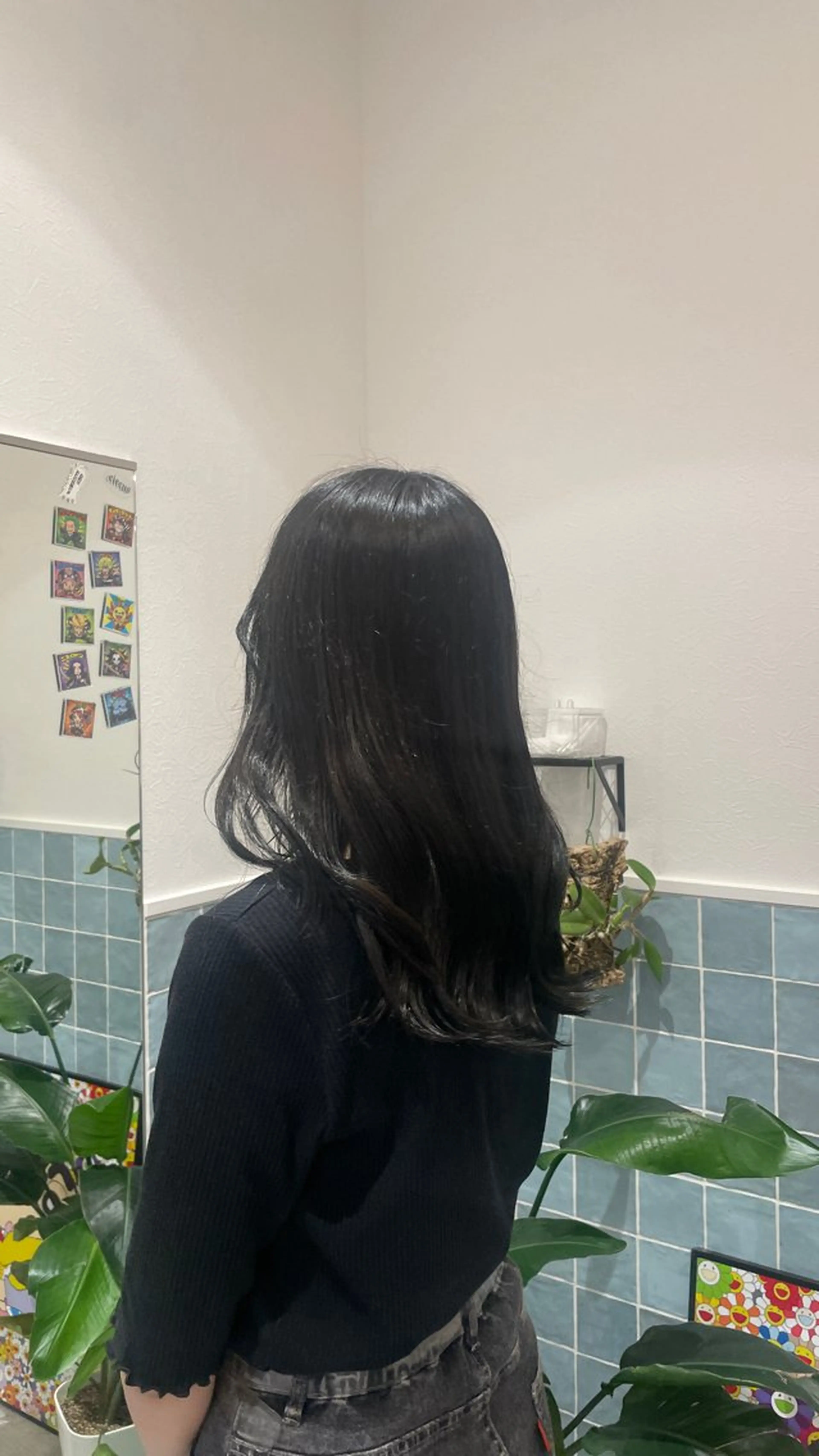 セミロング カラー 黒髪 トリートメント ヘアカラー 🕊髪質改善 ストレート🕊まいのヘアスタイル