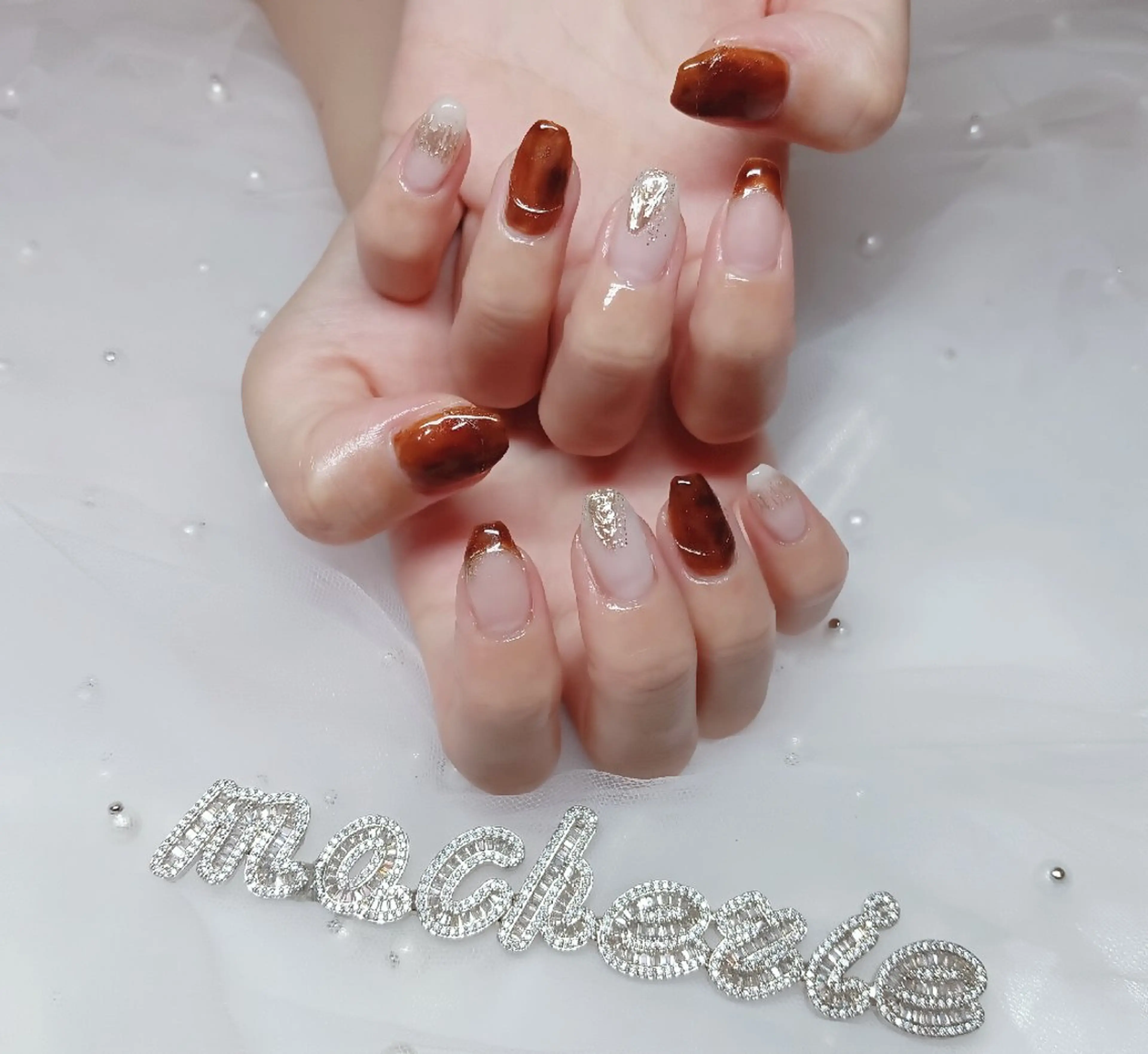 ネイル べっ甲ネイル ハンドネイル Nail Salon macherieのネイルデザイン