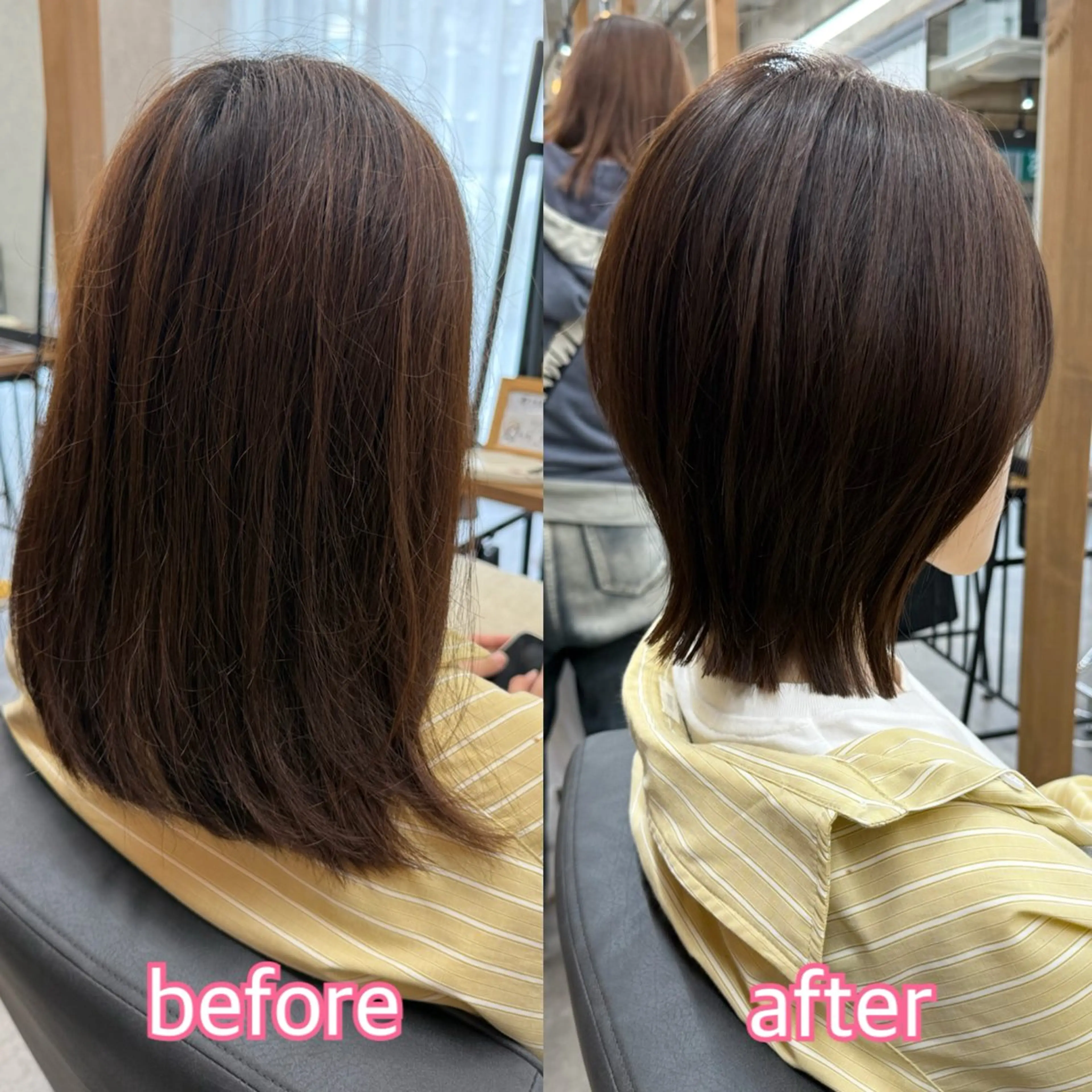 ミディアム ボブレイヤー ボブ レイヤーカット カット トリートメント 似合わせボブ🎀🫧 千葉 優希のヘアスタイル