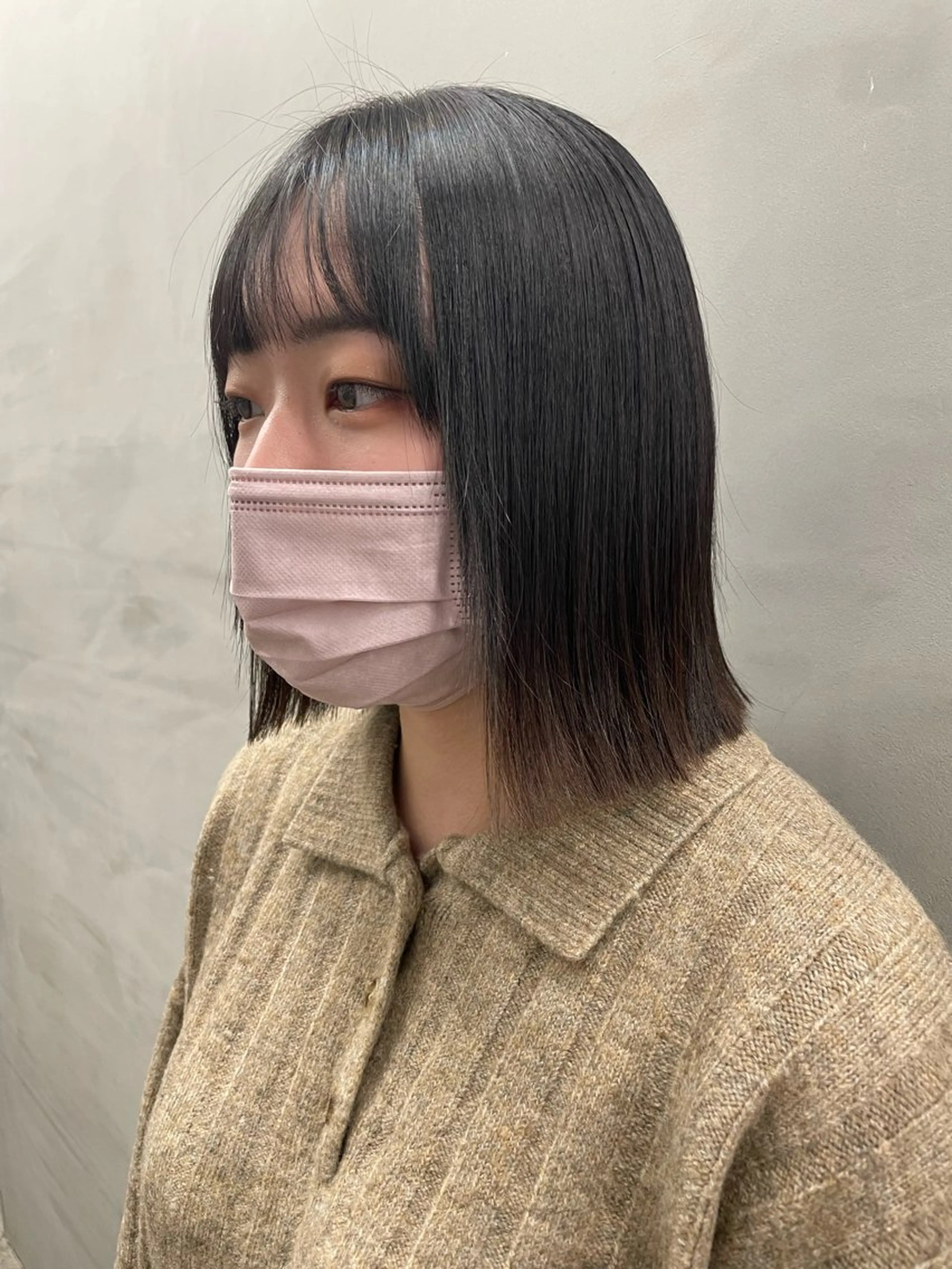 ショート カラー 切りっぱなしボブ ボブ ショートヘア 高山🐬髪質改善 池袋で縮毛矯正のヘアスタイル