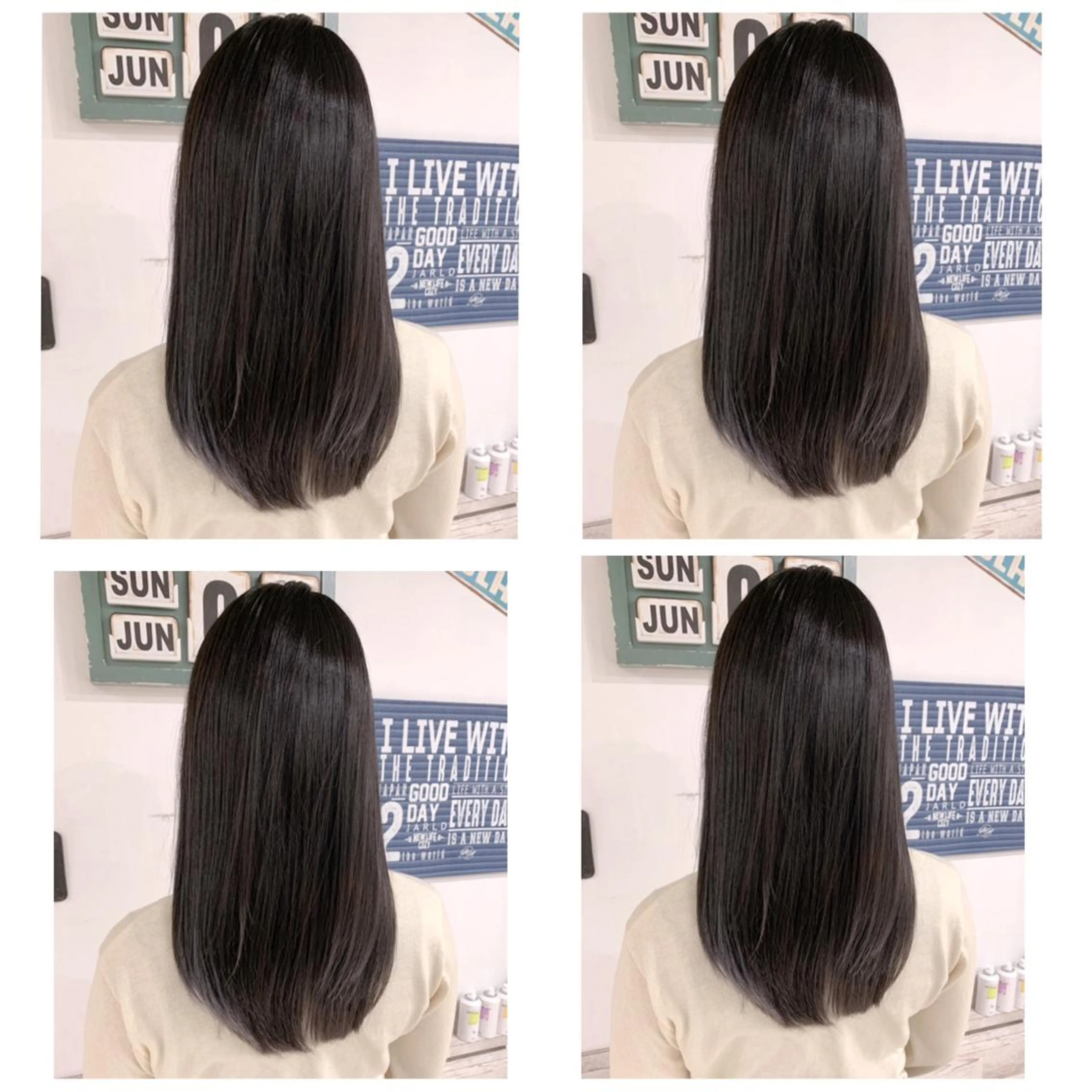 セミロング カラー カット ヘアカラー 京都大人女性ショート 徒歩1分/秋山のヘアスタイル