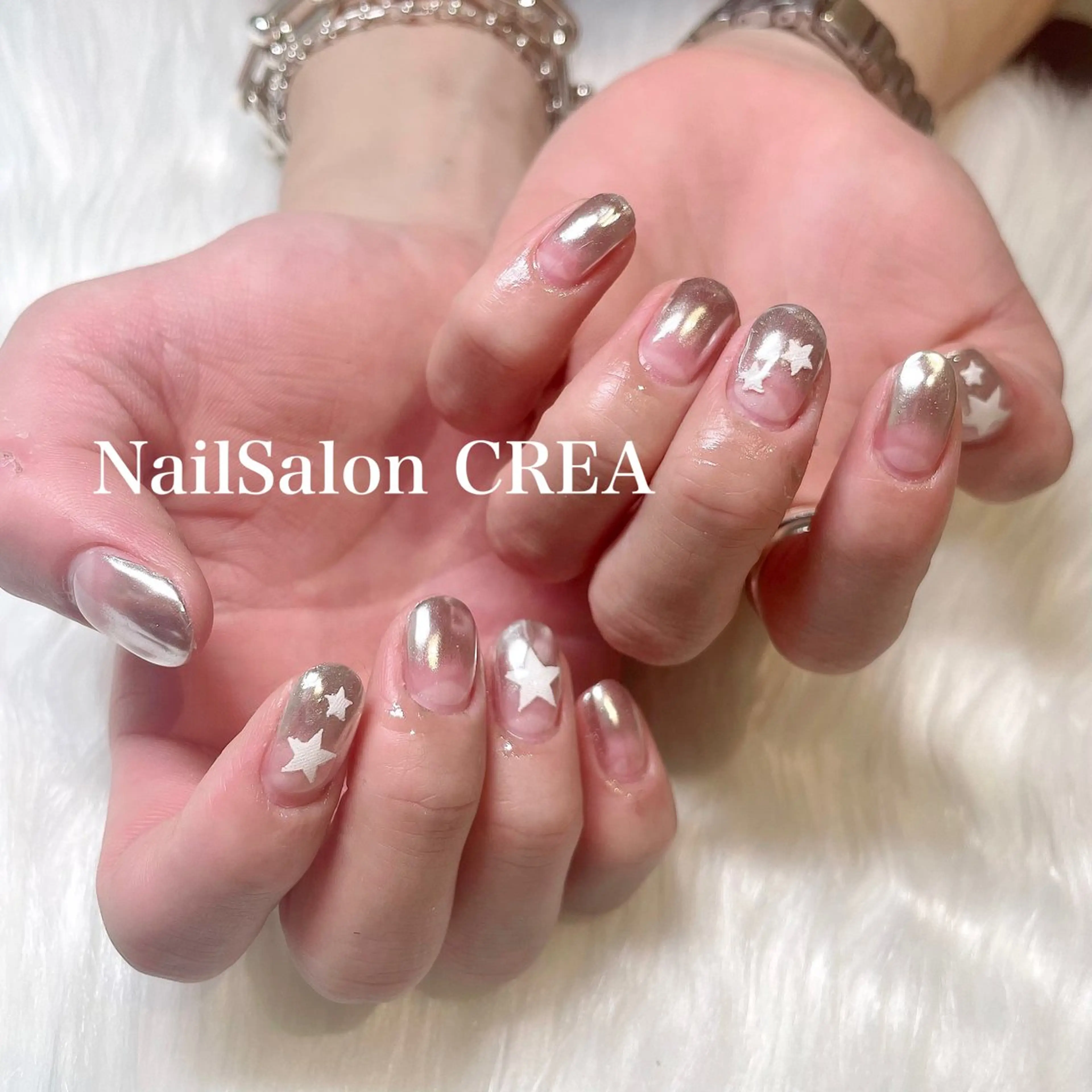 ネイル メンズネイル ミラーネイル ハンドネイル NailSalon CREAのネイルデザイン