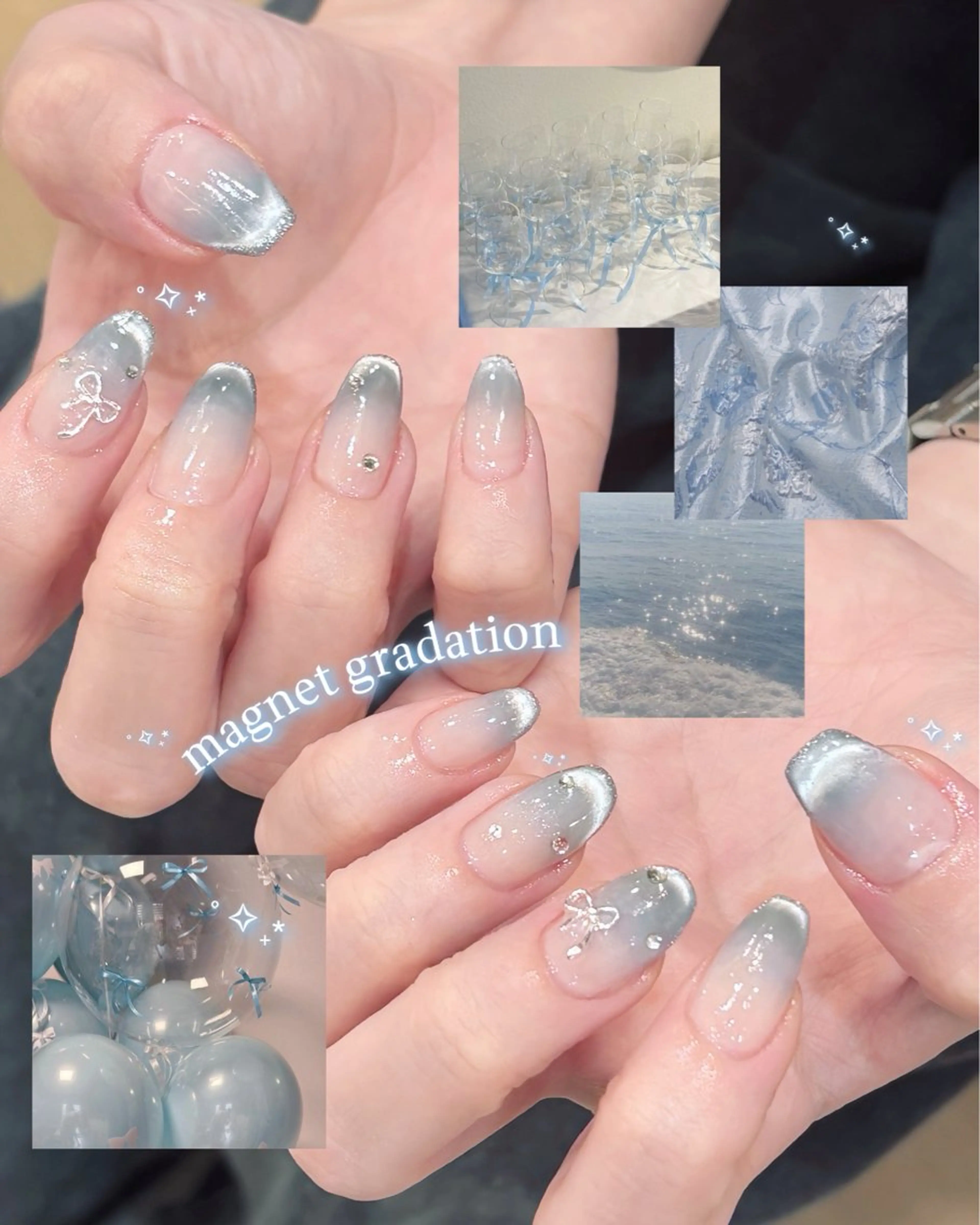 ネイル ガーリー キラキラネイル 韓国ネイル オフィスネイル シンプルネイル H.Inoue パラジェル認定サロンのネイルデザイン