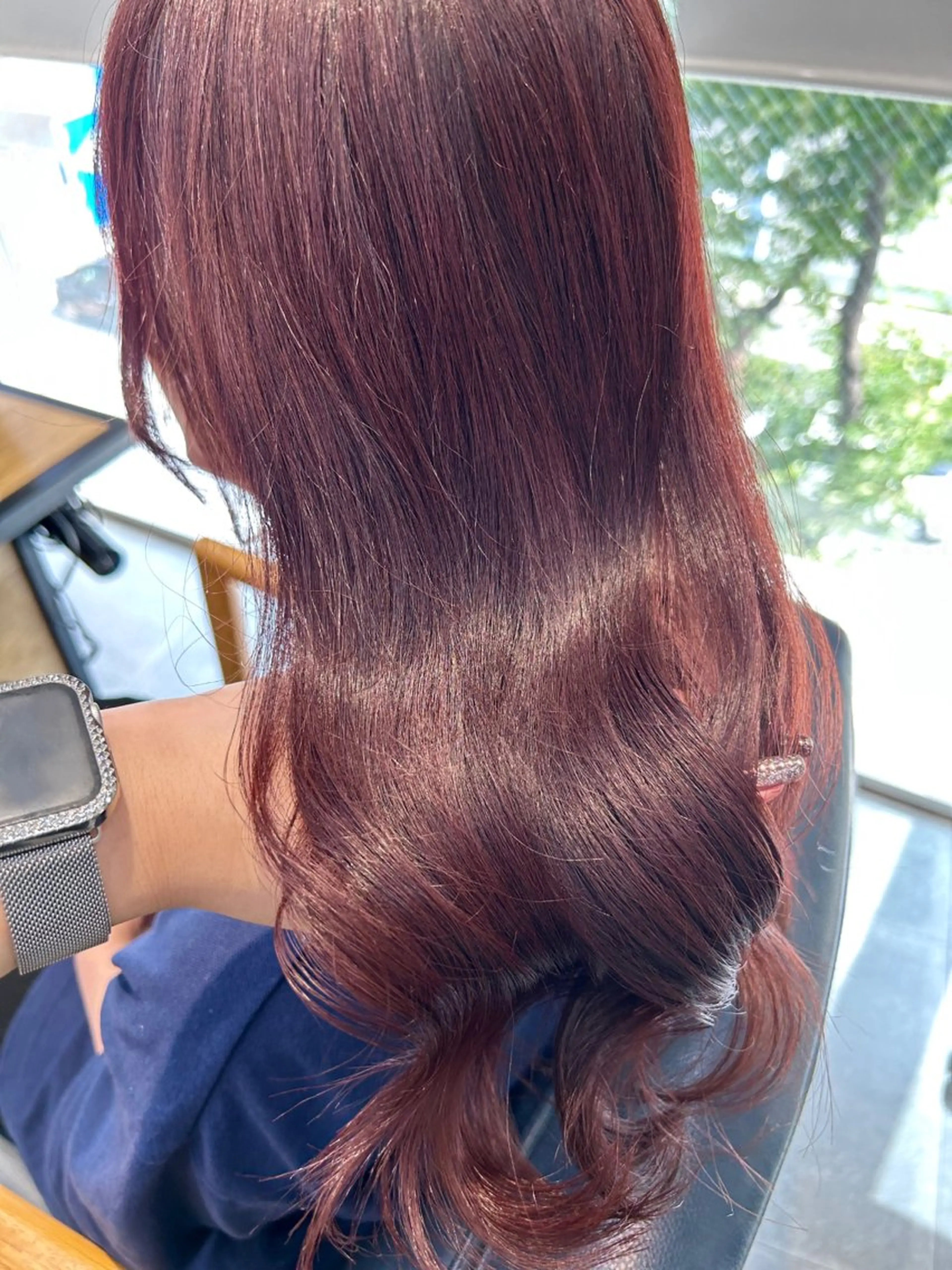 ロング カラー ヘアカラー トリートメント newi梅田🫧韓国 ヘア🫧sakiのヘアスタイル