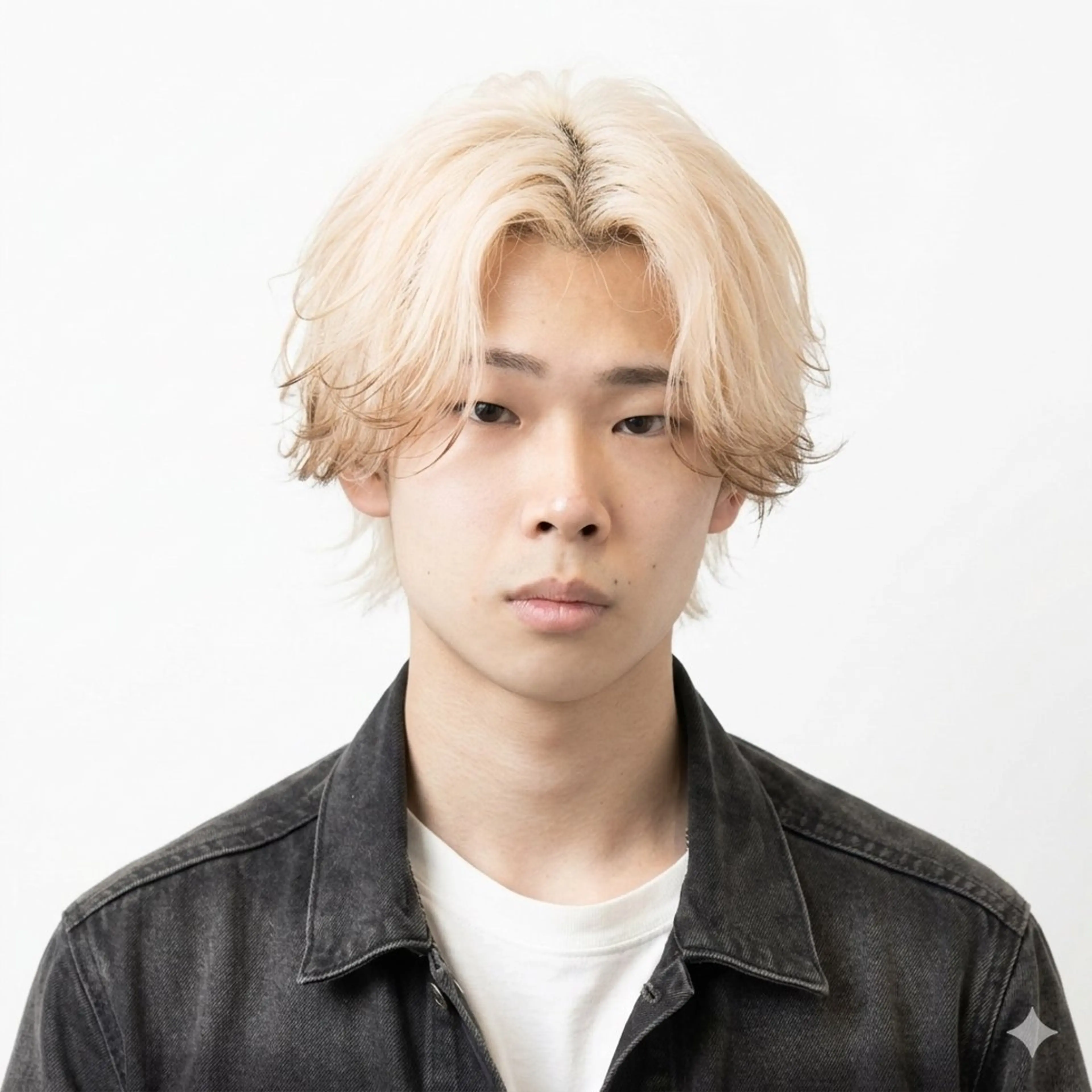 ショート カラー メンズ ヘアカラー 渋谷のブリーチカラー シェフ🧑‍🍳蓮のヘアスタイル