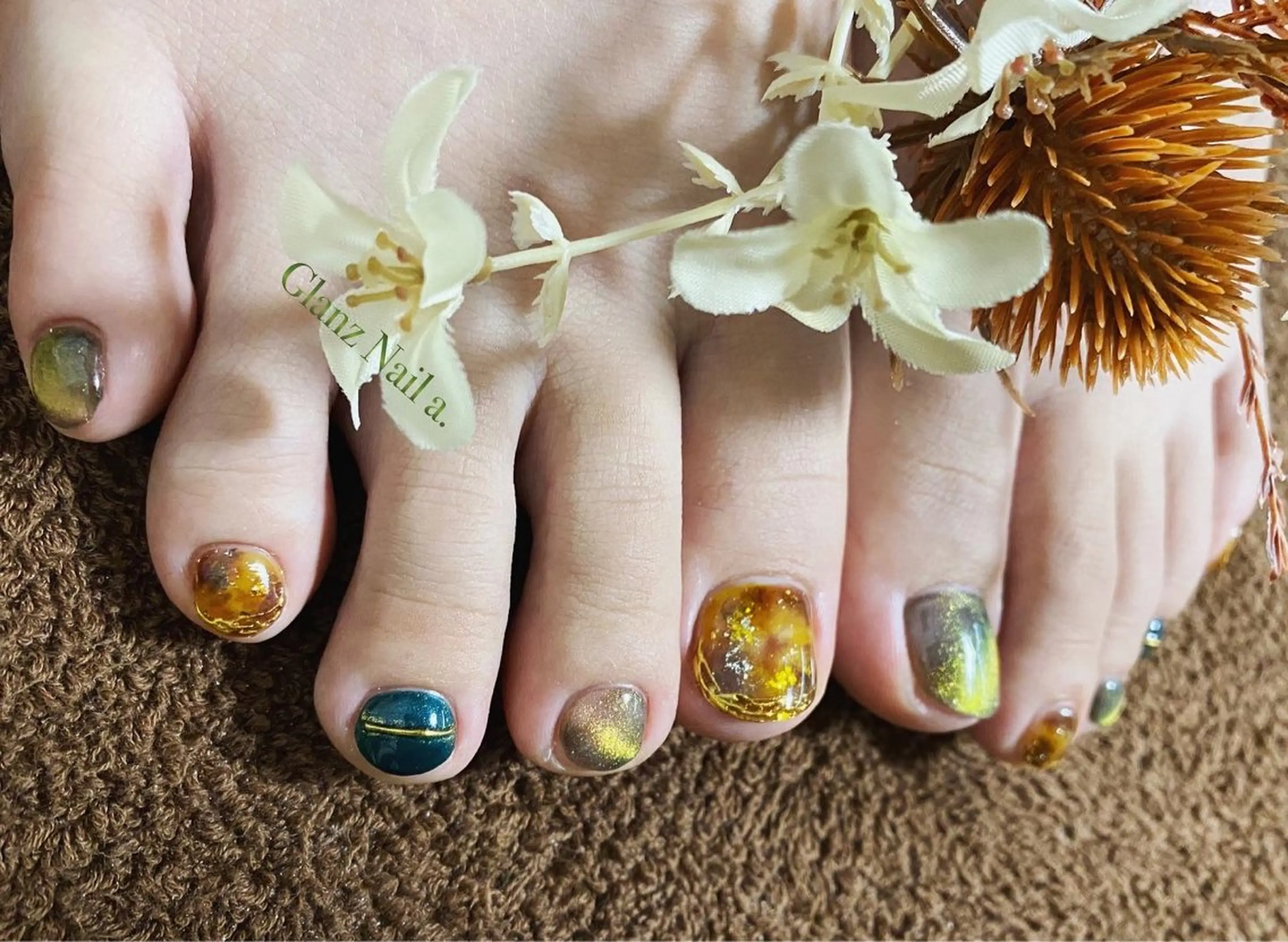 ネイル フットネイル マグネットネイル Glanz  Nail aのネイルデザイン