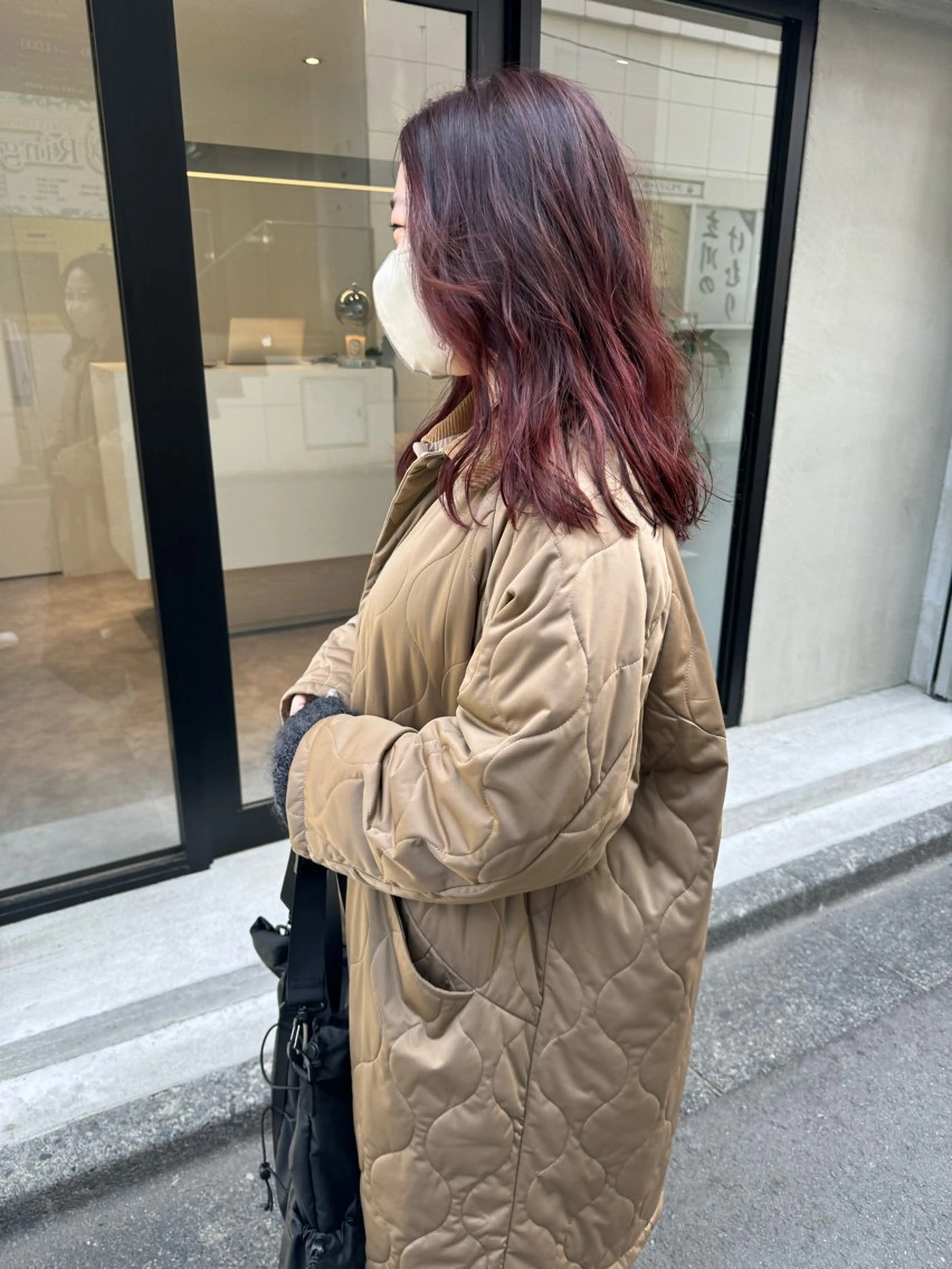 セミロング カラー セミロングパーマ ピンクカラー レッドカラー レイヤーボブ/ボブ 仲川和人のヘアスタイル